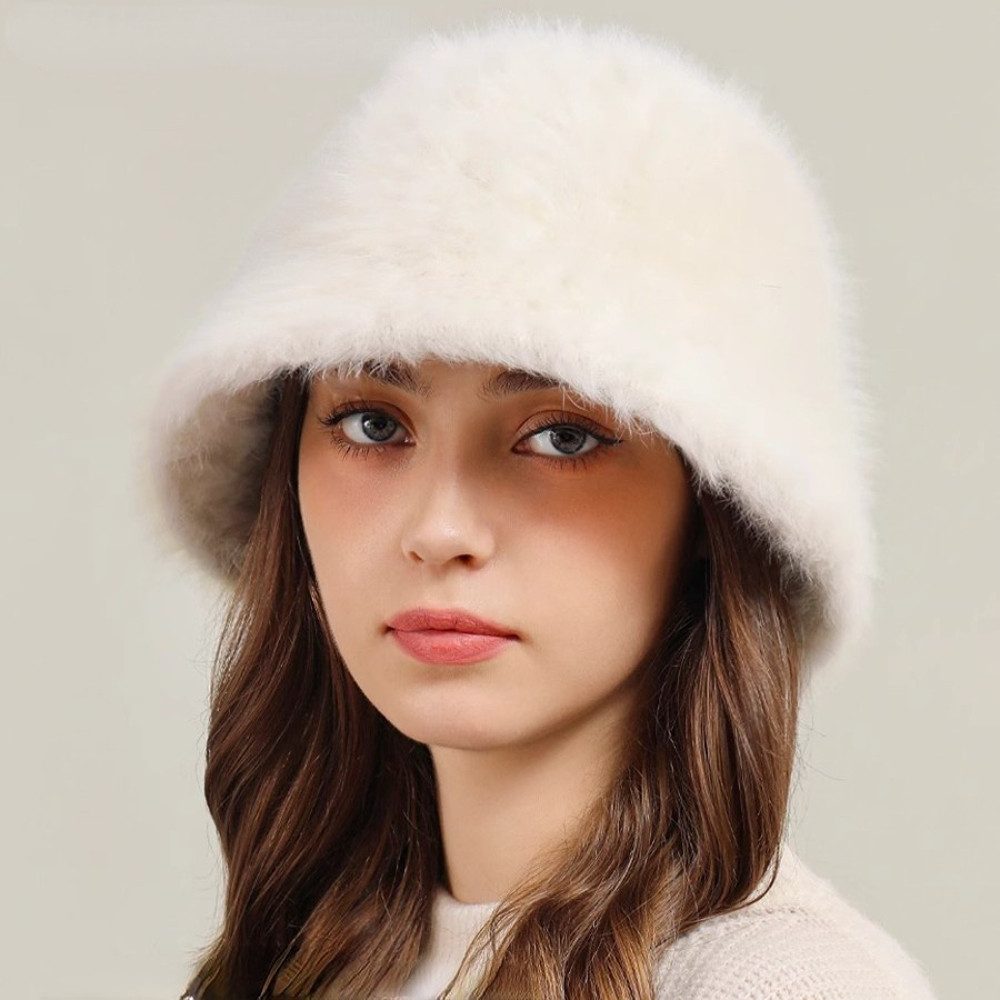 Blusmart Plüschmütze Damen-Plüschmütze für Herbst/Winter (Ohren-/Kopfschutz, Warm und stylisch) Für Kopfumfang 54–58 cm