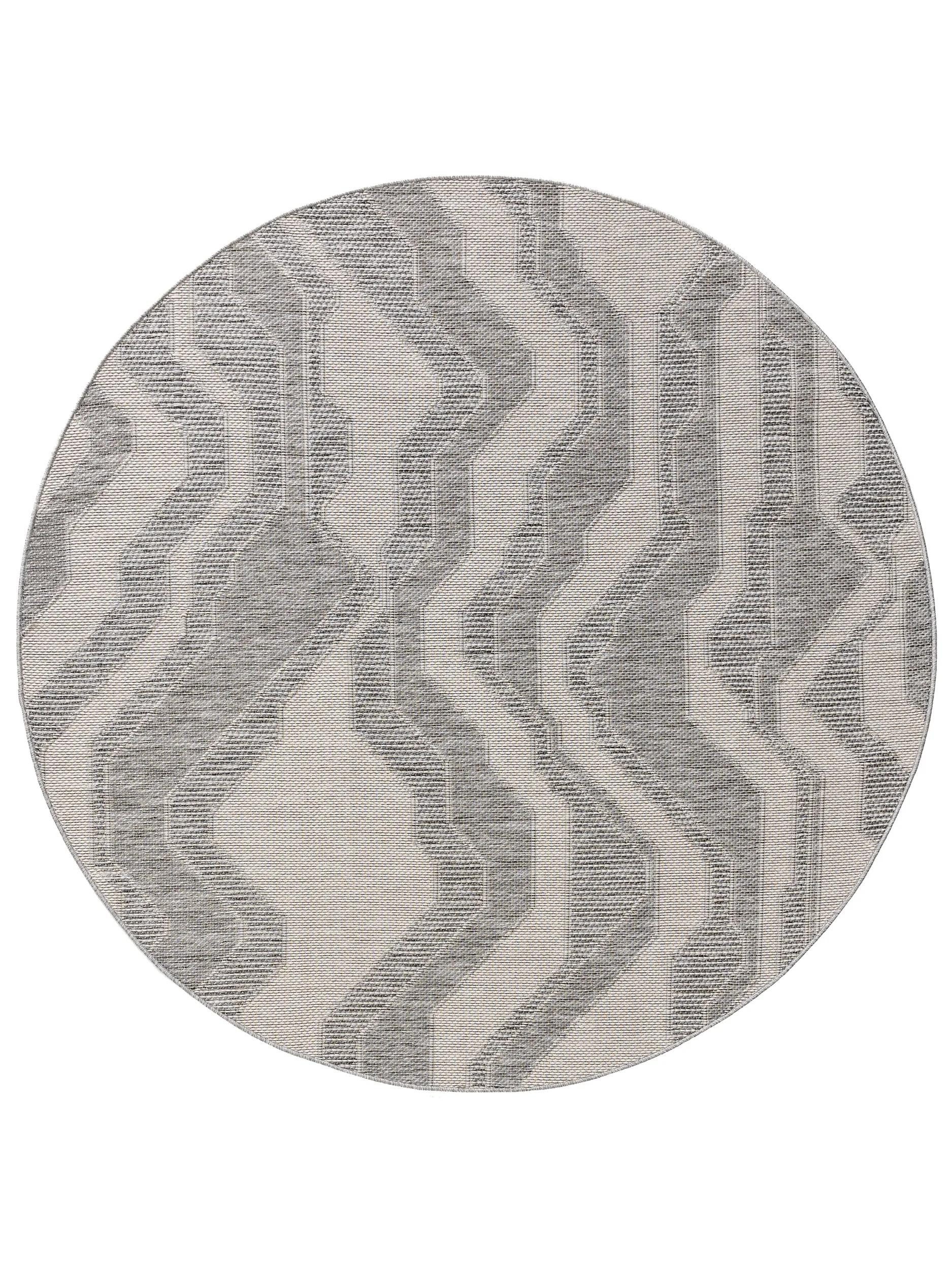 benuta Outdoorteppich Bronco, rund, Höhe: 5 mm, In- & Outdoorteppich, Robust für Garten, Terrasse, Balkon, Küche
