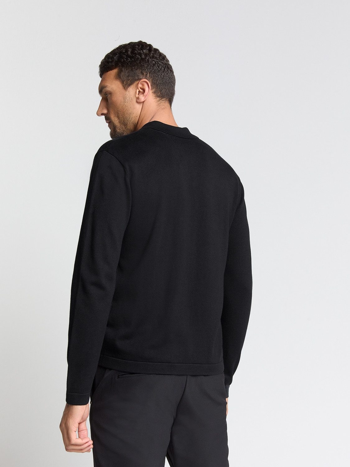 NO EXCESS Strickpullover Pullover mit Polokragen