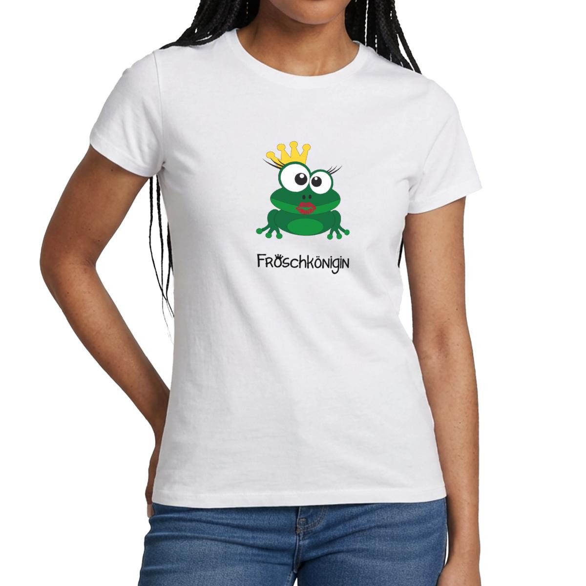 T-Shirt Froschkönigin Kostüm Märchen Karneval Frauen T-Shirt