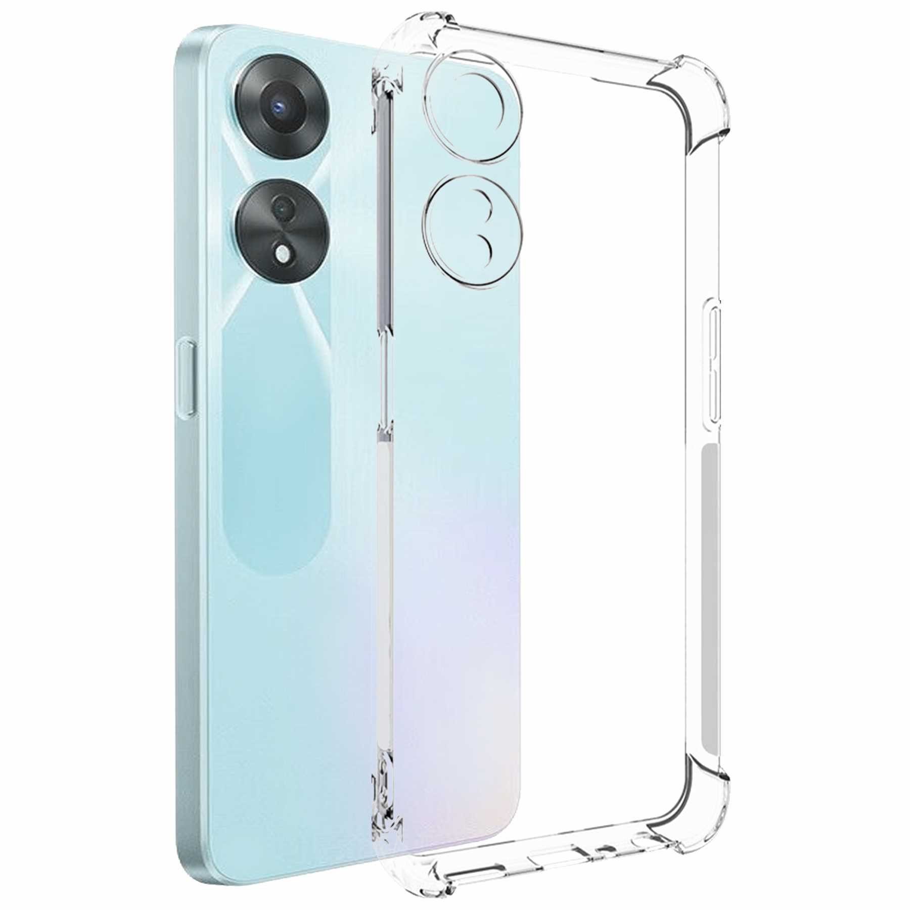 mtb more energy Smartphone-Hülle Clear Armor Case für Oppo A58 5G, Oppo A78 5G (6.56), Transparente TPU Schutzhülle Case Backcover mit Anti-Shock Verstärkung