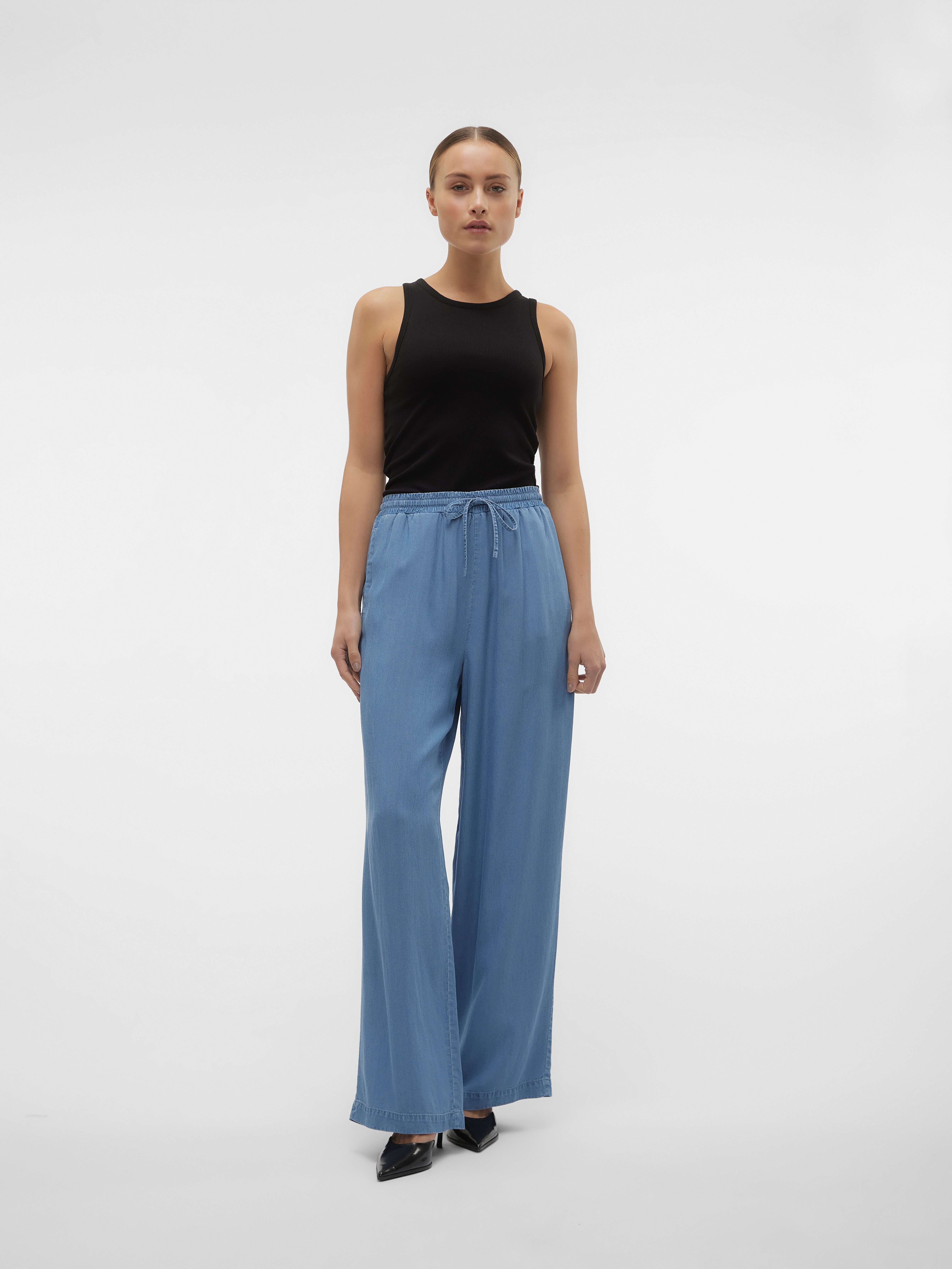 Vero Moda Schlupfhose VMBREE HW LONG LOOSE TENCEL PANTS GA Viskose, loose fit – Bild 4 von 5