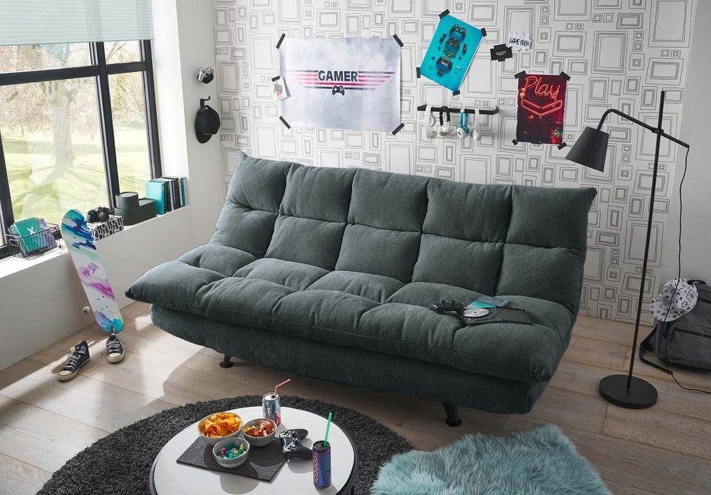 ED EXCITING DESIGN Schlafsofa, Manila Schlafsofa Schlafcouch  Polstergarnitur 216x146 cm Anthrazit