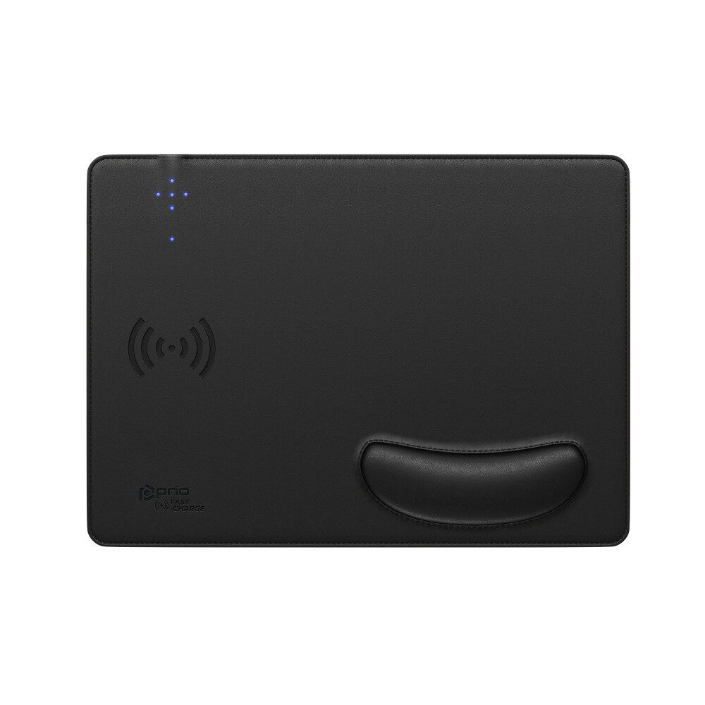prio prio Schnelllade Mauspad 15 W (USB C) schwarz Smartphone-Ladegerät (Kabelloses Ladegerät, 1-tlg)