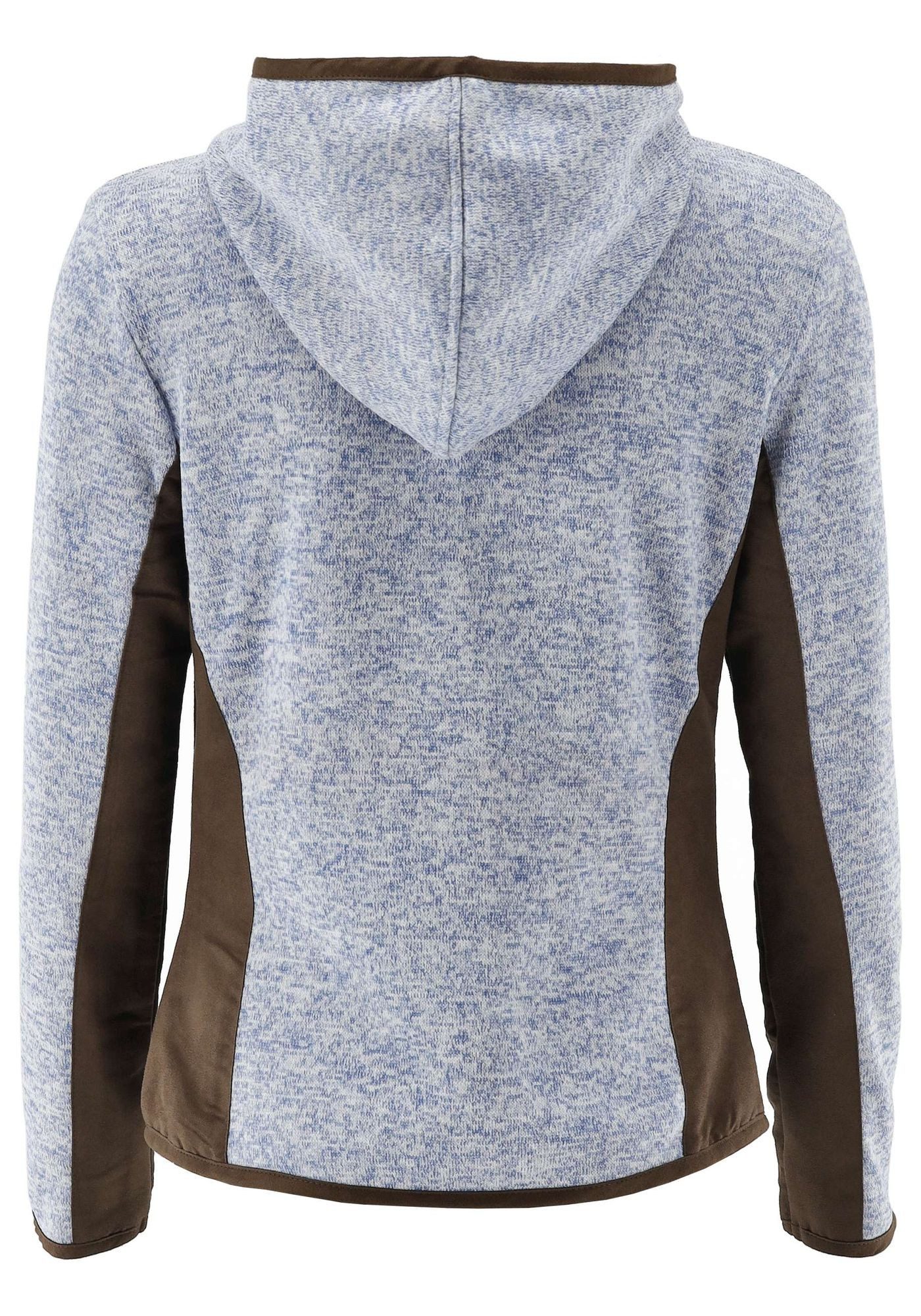 OS Trachten Strickfleecejacke Zumgu Outdoorjacke mit Kapuze mit Kontrastfut günstig online kaufen