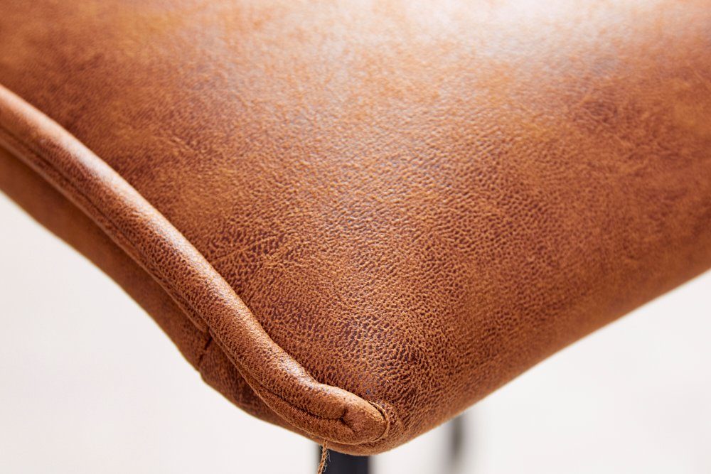 riess-ambiente Polsterstuhl ASTON vintage braun / schwarz (Einzelartikel, 1 St), Esszimmer · Microfaser · Metall · Retro Design. € 69,95