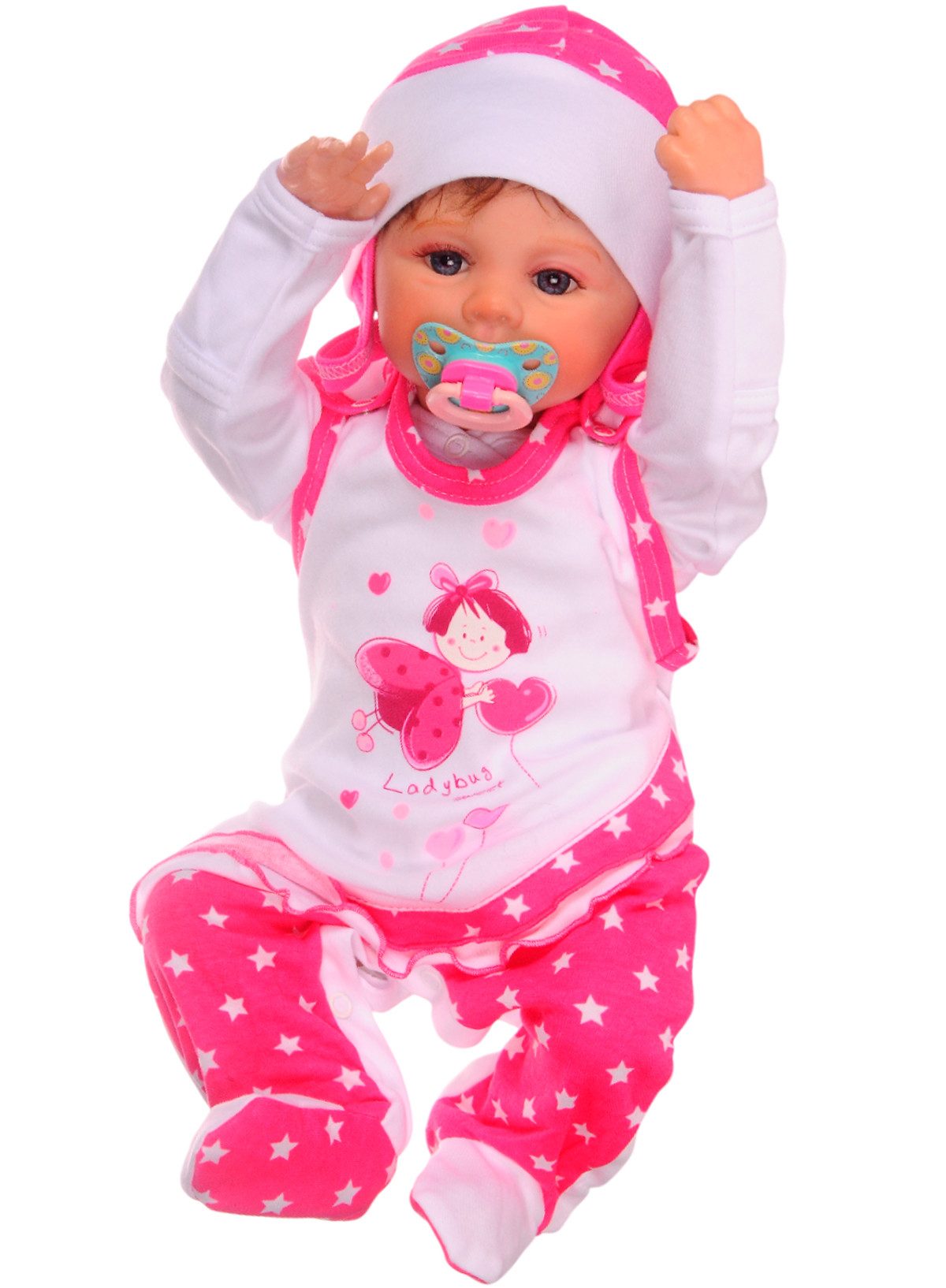 La Bortini Erstausstattungspaket Baby Anzug Strampler Wickelbody Mütze für Neugeborene 44 50