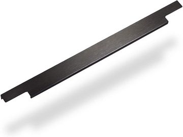 SO-TECH® Möbelgriff Möbelgriff BLANKETT schwarz gebürstet (1-St), Länge 145 mm, wird an die Frontinnenseite verschraubt