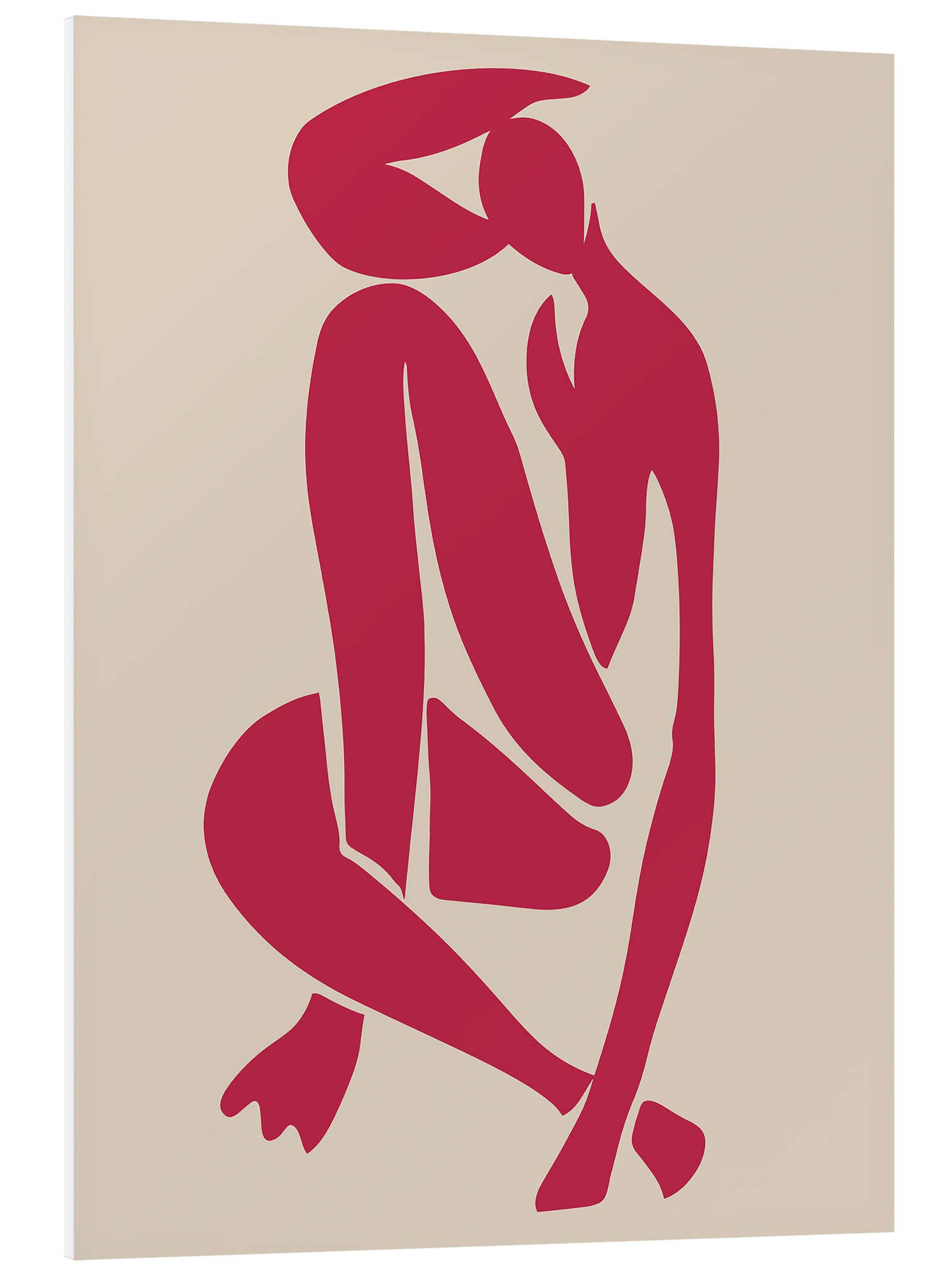 Posterlounge Forex-Bild Matisse Inspired Art, Viva Magenta Matisse Figurine II, Modern Malerei