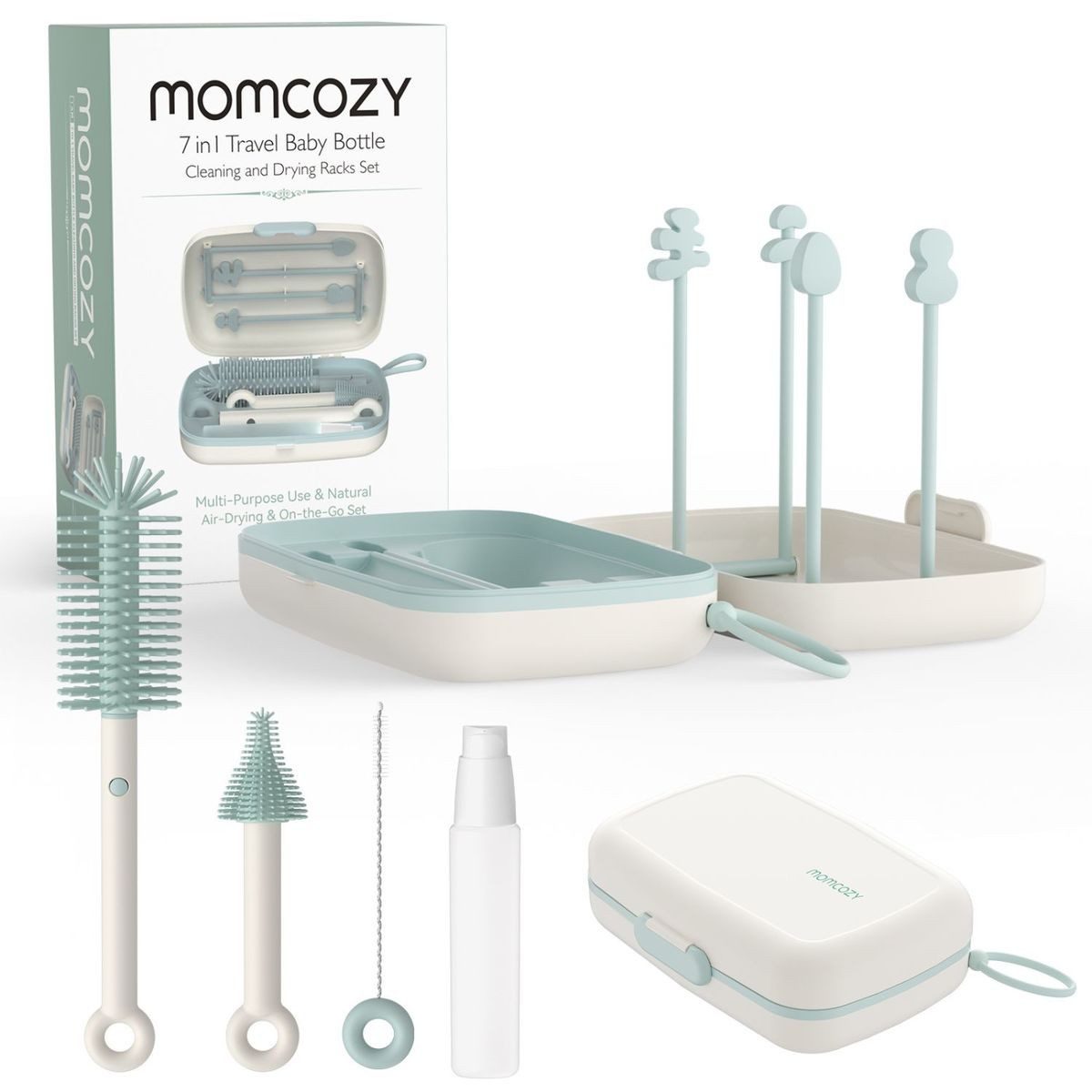Momcozy Elektrische Milchpumpe 7in1 Portable Bottle Cleaning Brush Set, 1-tlg.