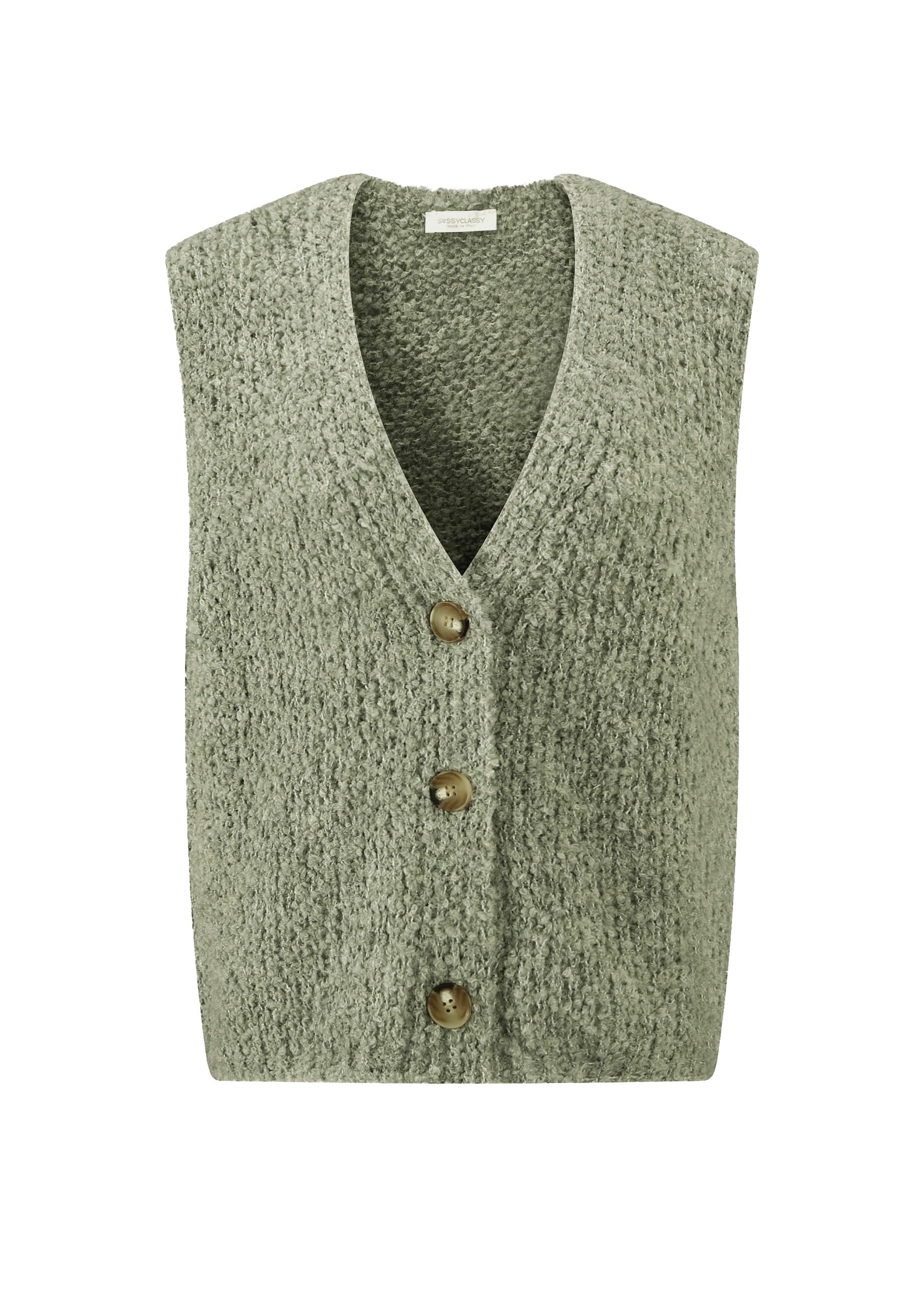 SASSYCLASSY Kurzweste Oversize Strickweste Damen mit günstig online kaufen