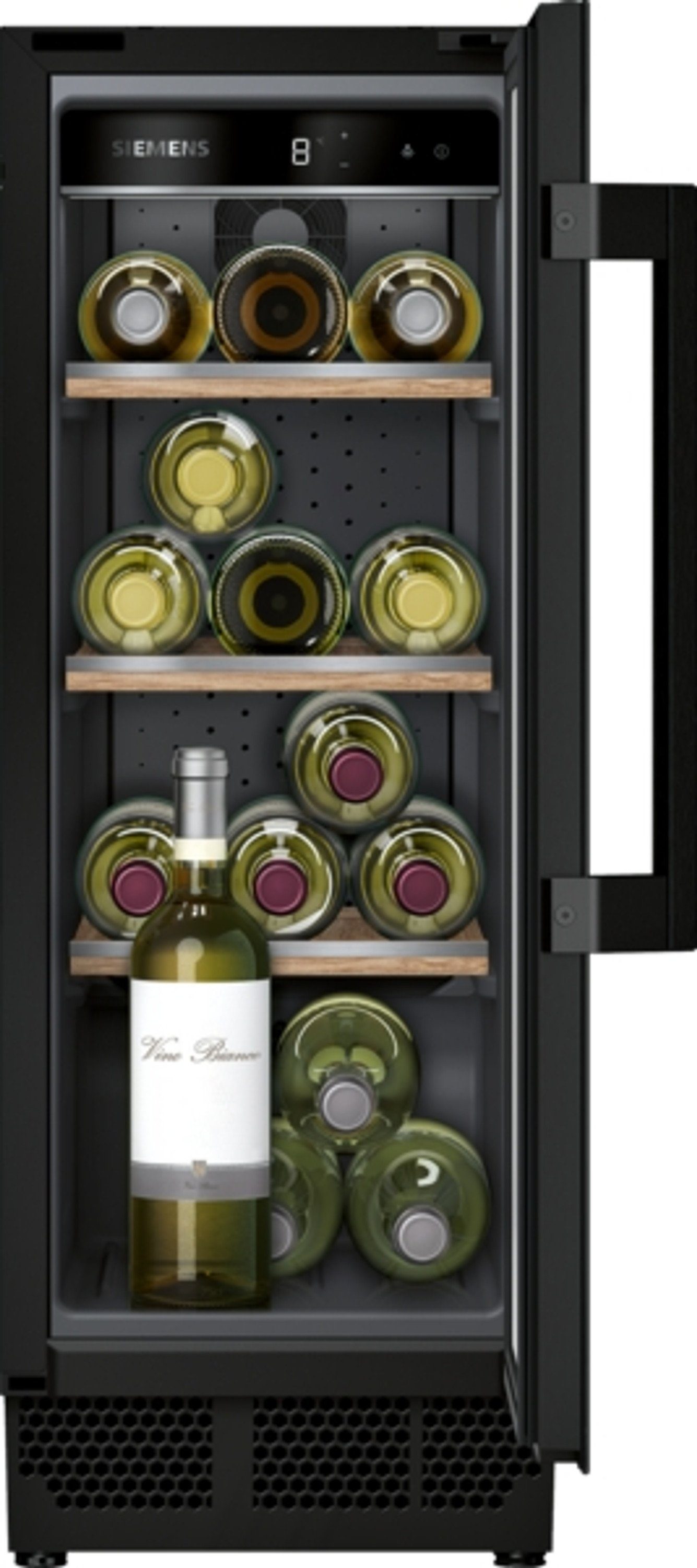 SIEMENS Einbauweinkühlschrank KU20WVHF0, für 21 Standardflaschen á 0,75l,bis zu 21 Flaschen, mit UV-Schutz
