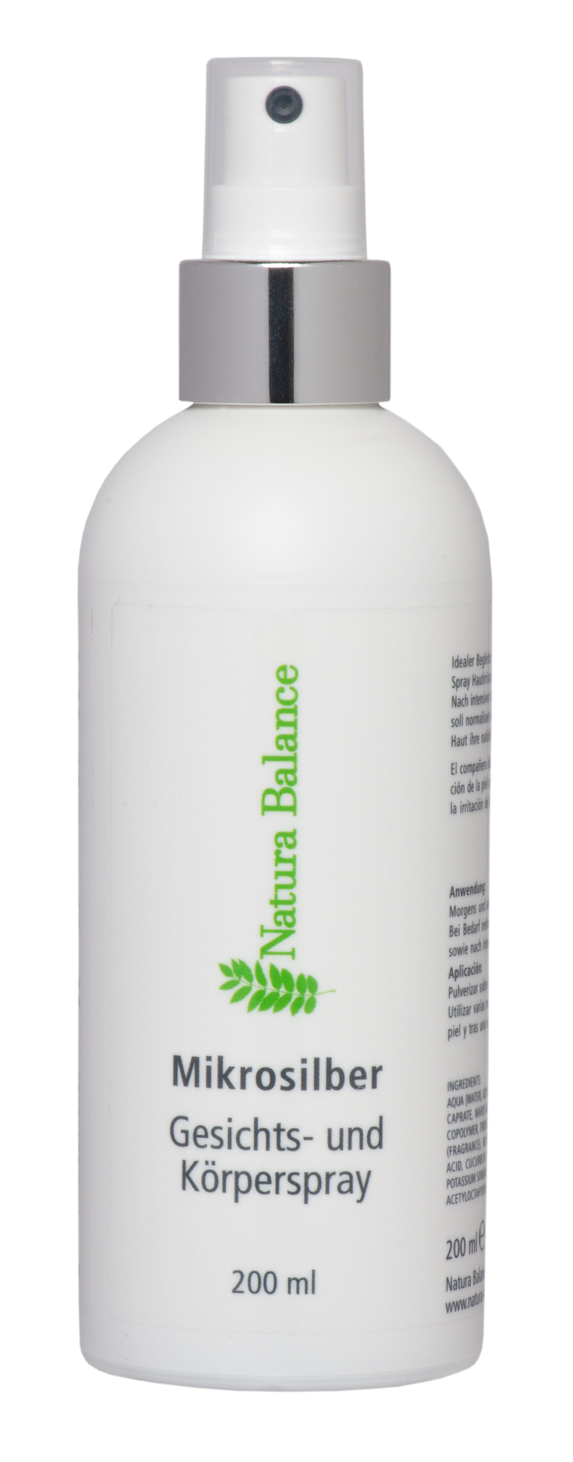 Natura Balance Gesichts- und Körperspray 200ml Microsilber Gesicht Körperspray Spray Mikrosilber Silberspray