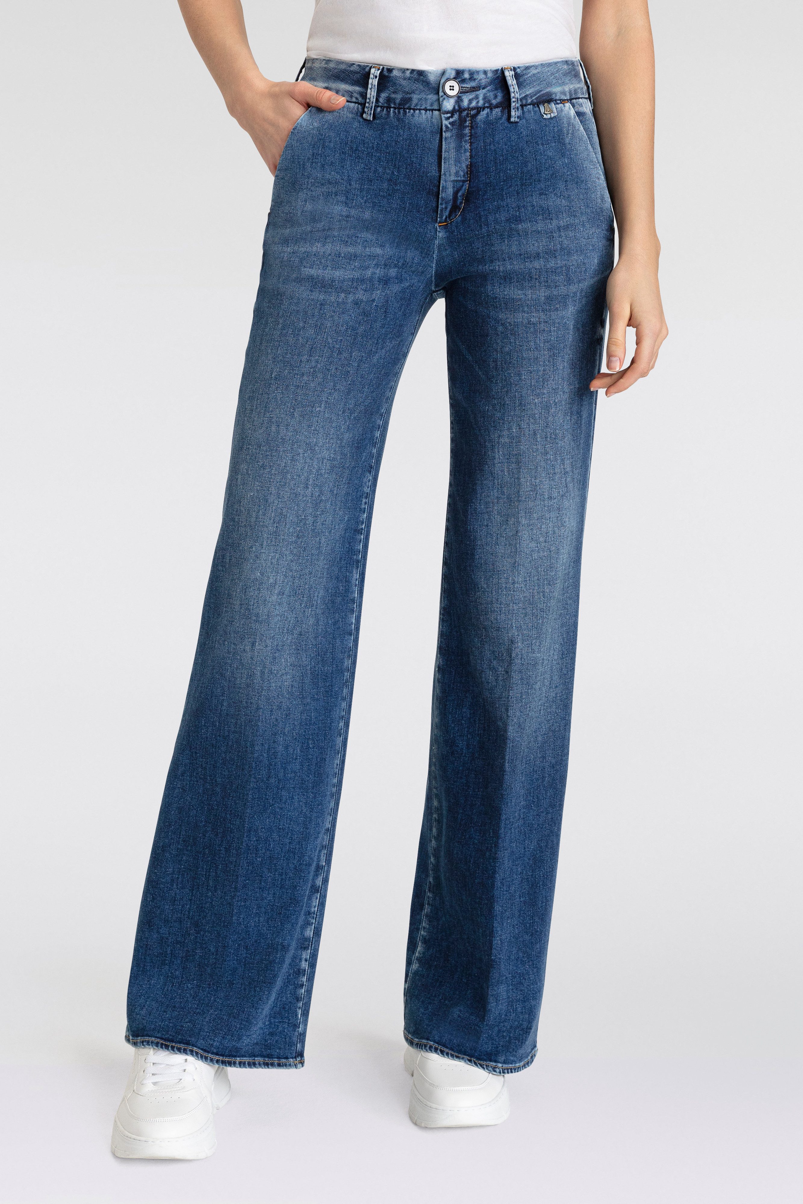 Herrlicher Schlagjeans Lovely Flared Recycled Light günstig online kaufen