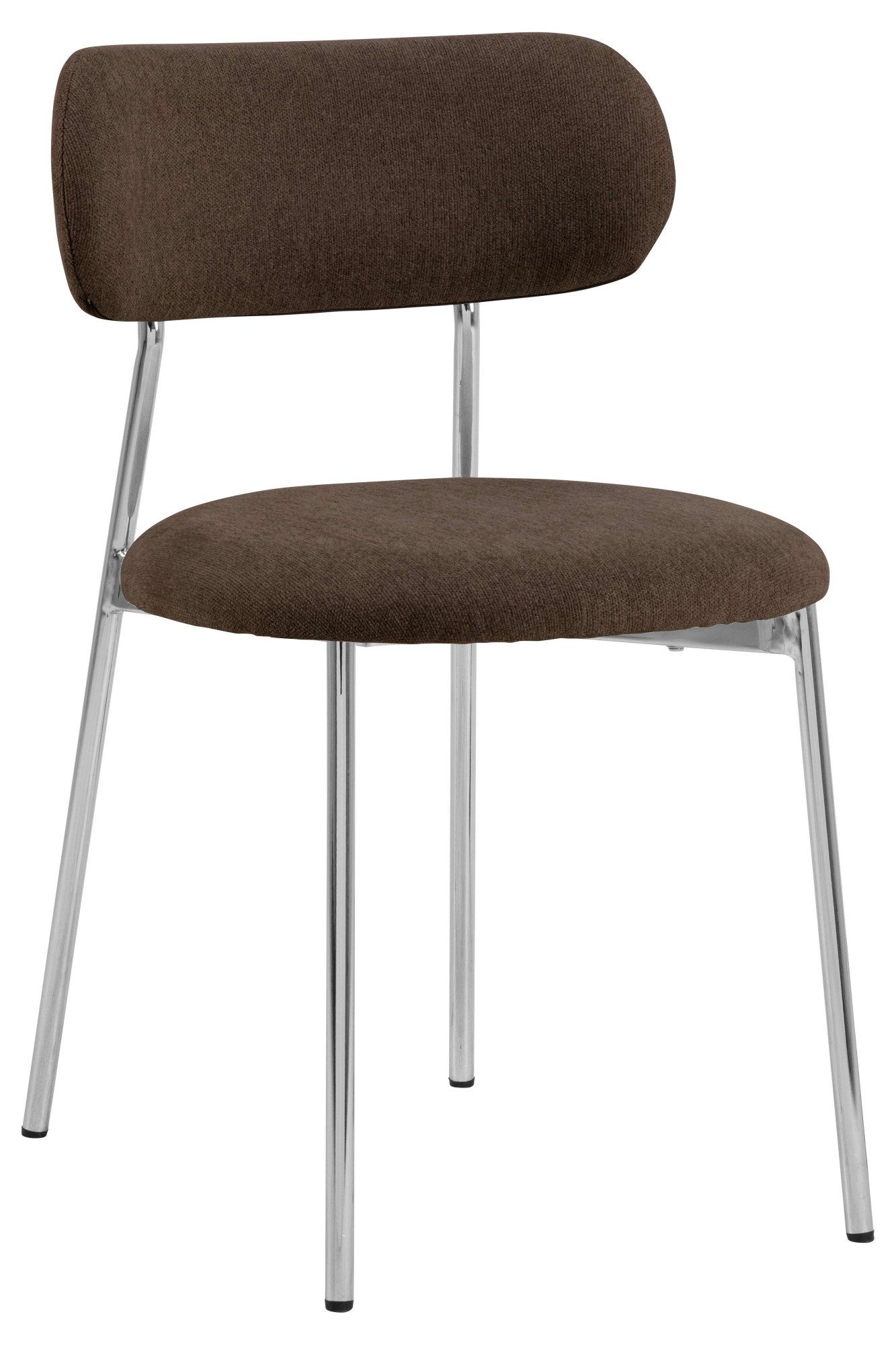 ACTONA GROUP Esszimmerstuhl Lyric, Küchenstuhl, mit gepolsterter Sitzfläche (Set, 2 St), Stuhl, Chenille, Retro-Futur, Chromstahlgestell, FSC™