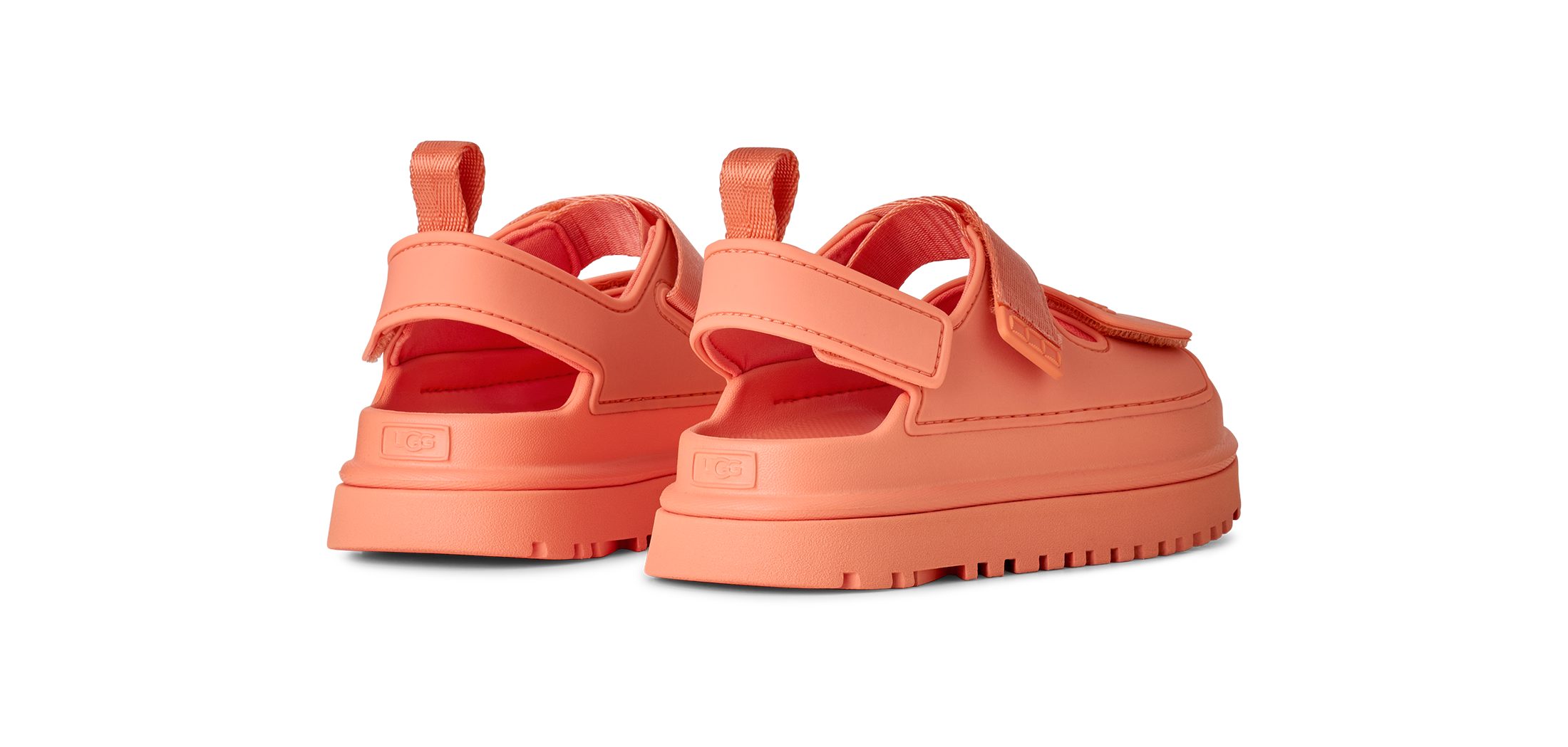 UGG K GOLDENGLOW Sandale, Sommerschuh, Poolslides, Plateauabsatz, mit Klettverschluss