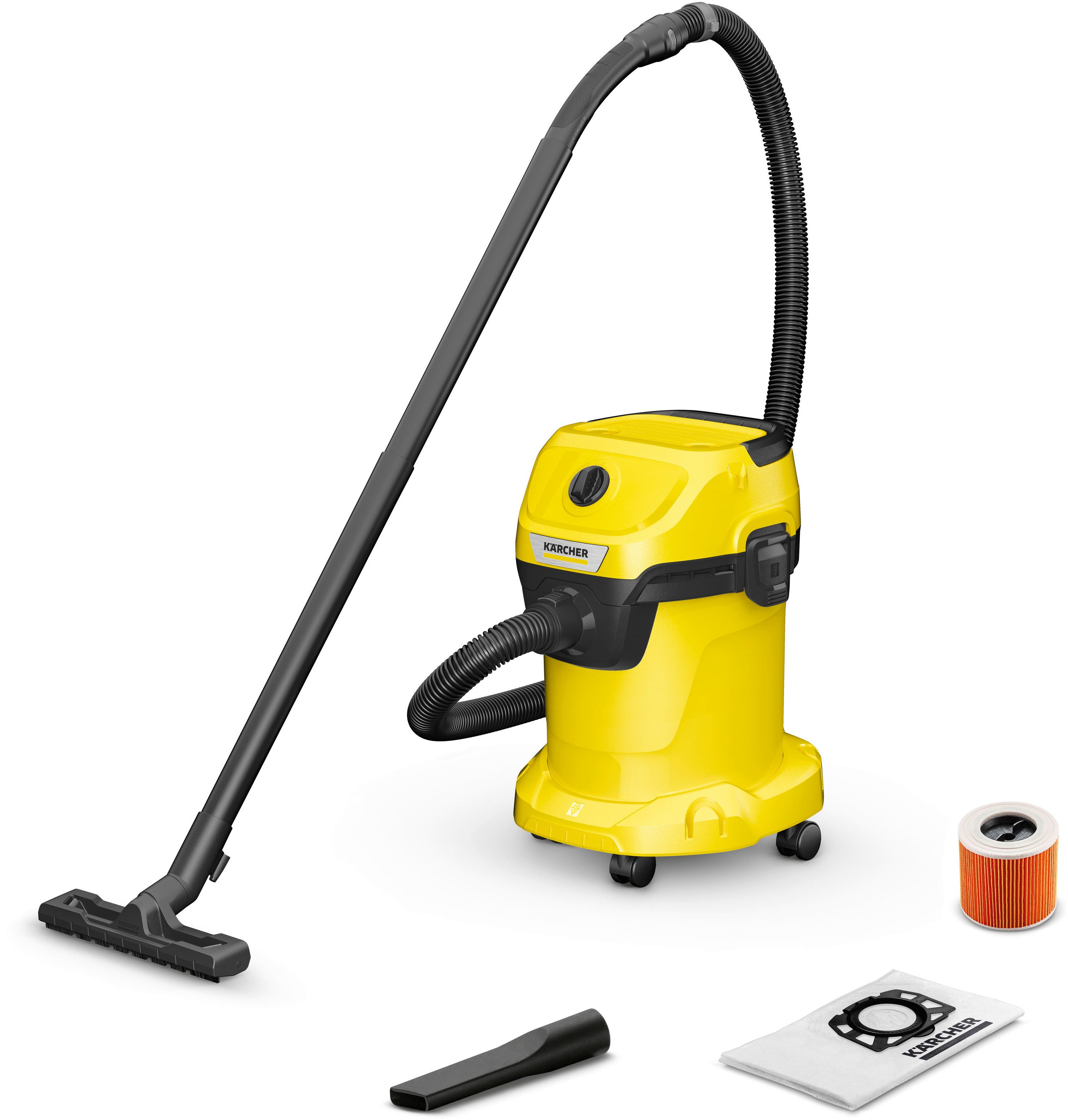 KÄRCHER Nass-Trocken-Sauger WD 3 V 17/4/20 *EU, 1000 W, beutellos, mit Beutel