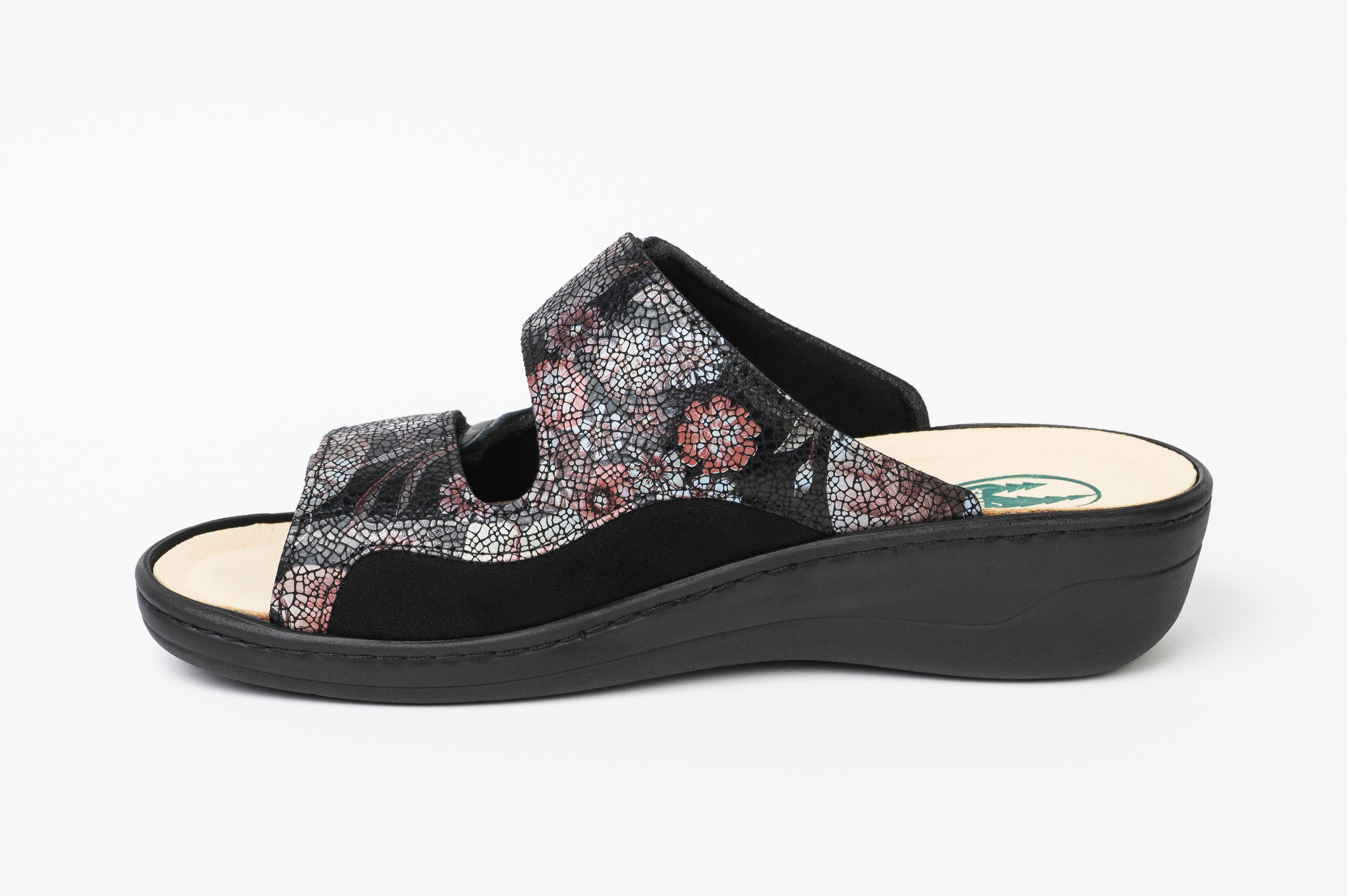 Franken-Schuhe Art. 250 Damen Pantolette (mit loser Einlage und STRETCH geeignet bei Hallux Valgus, Weite "K) Made in Germany