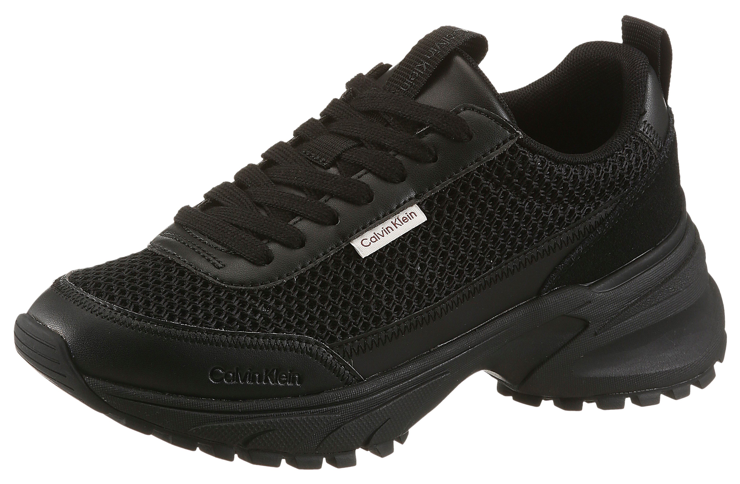 Calvin Klein HIKE RUNNER LACEUP MESH Plateausneaker Chunky Sneaker, Halbschuh, Freizeitsneaker mit Profilsohle
