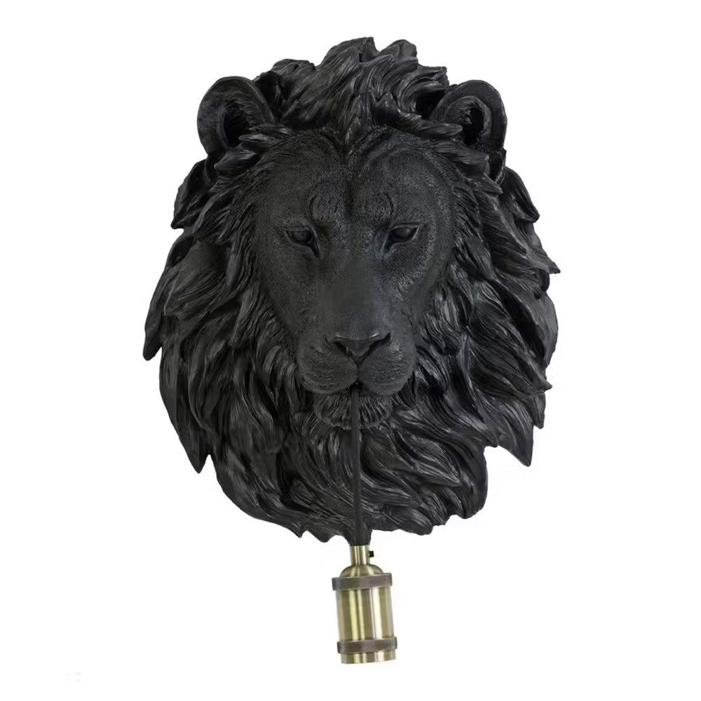 Light & Living Wandleuchte Wandleuchte LION von Light & Living 33,5x19x40,5 cm Lampe Matt Schwarz, ohne Leuchtmittel