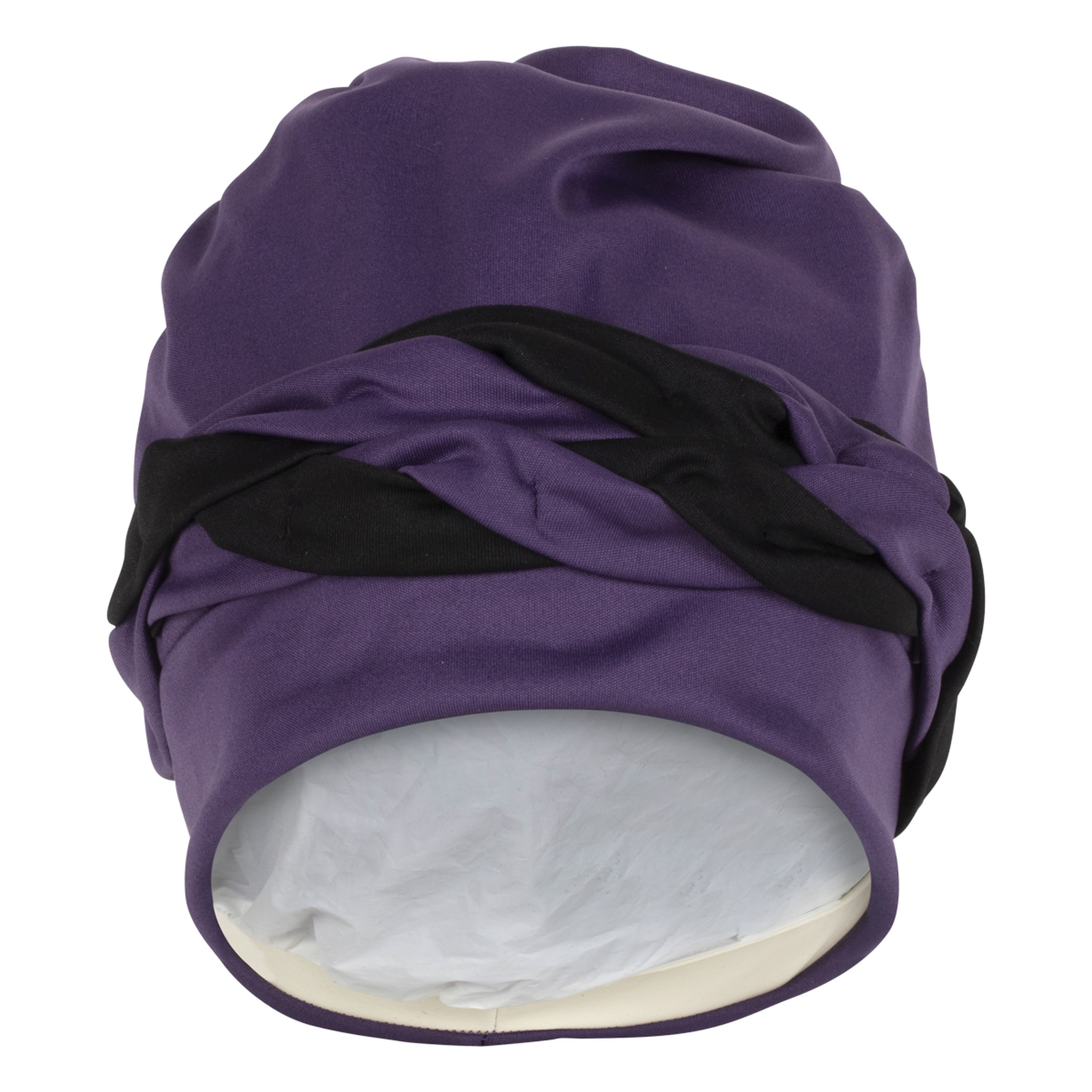 Fashy Badekappe Fashy - Badehaube Badekappe Bademode Damen Lila Schwarz 3493-55