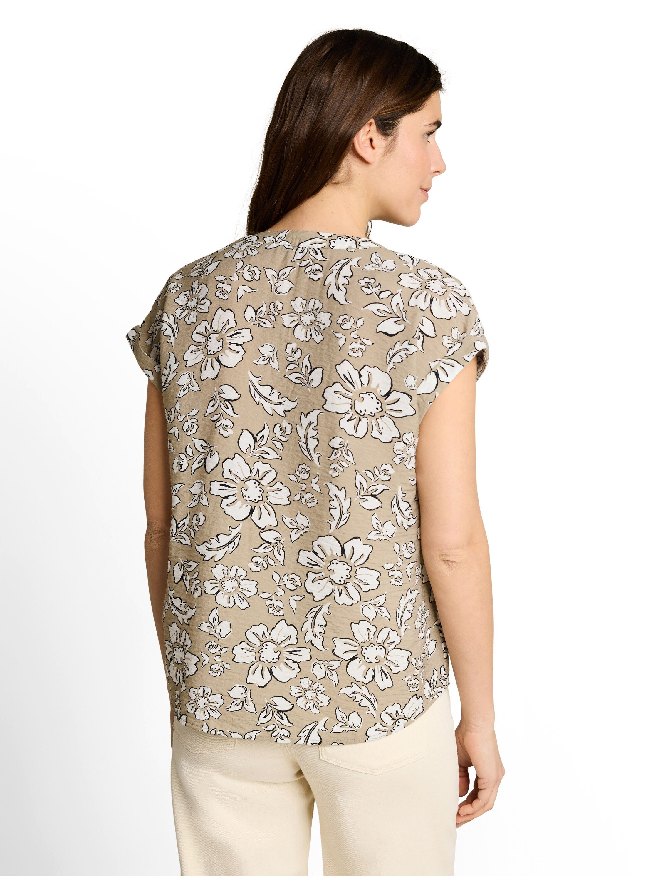 TOM TAILOR Kurzarmbluse Sommerbluse mit floralem Muster