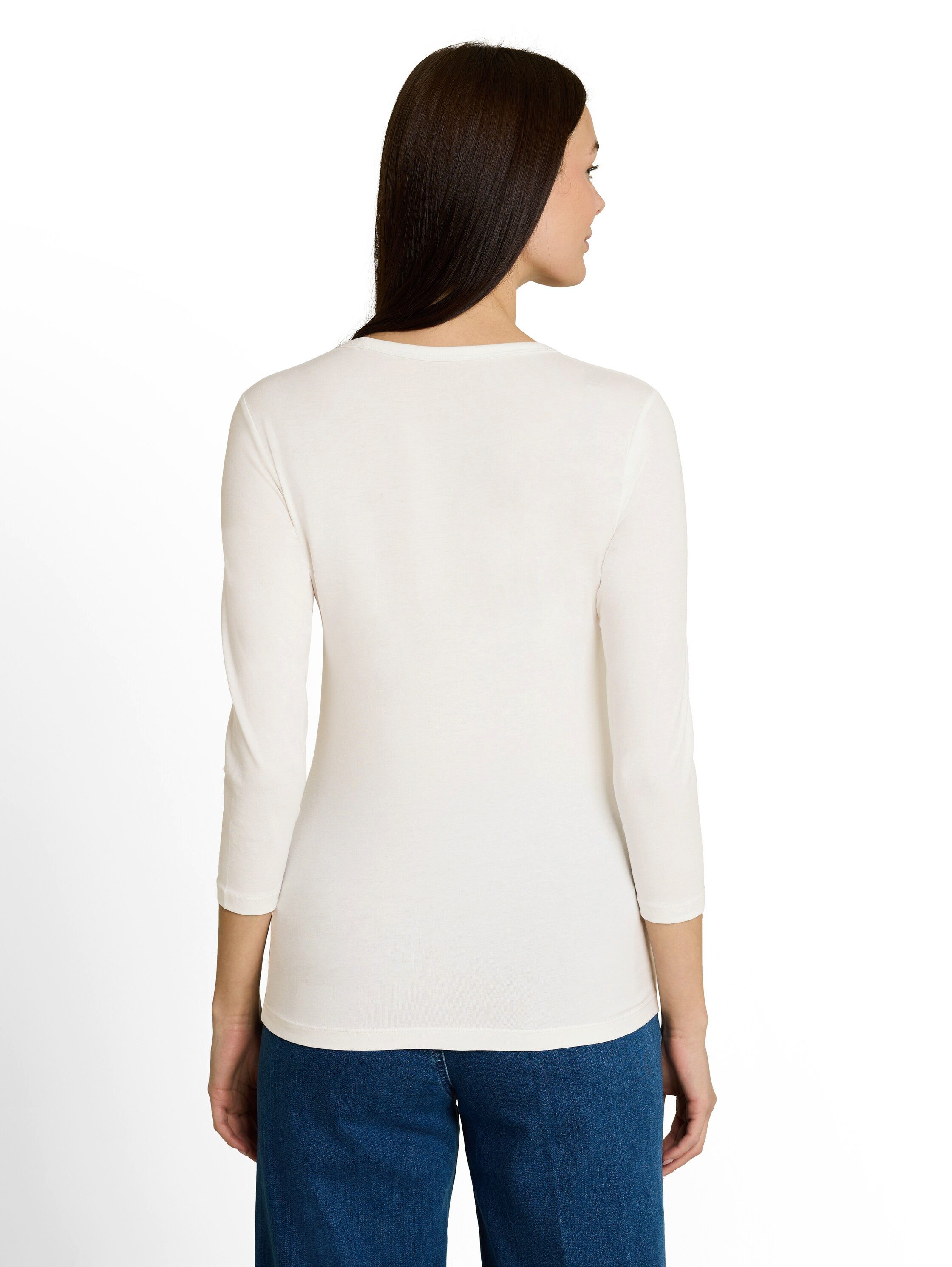 TOM TAILOR Langarmshirt Regular mit V-Ausschnitt