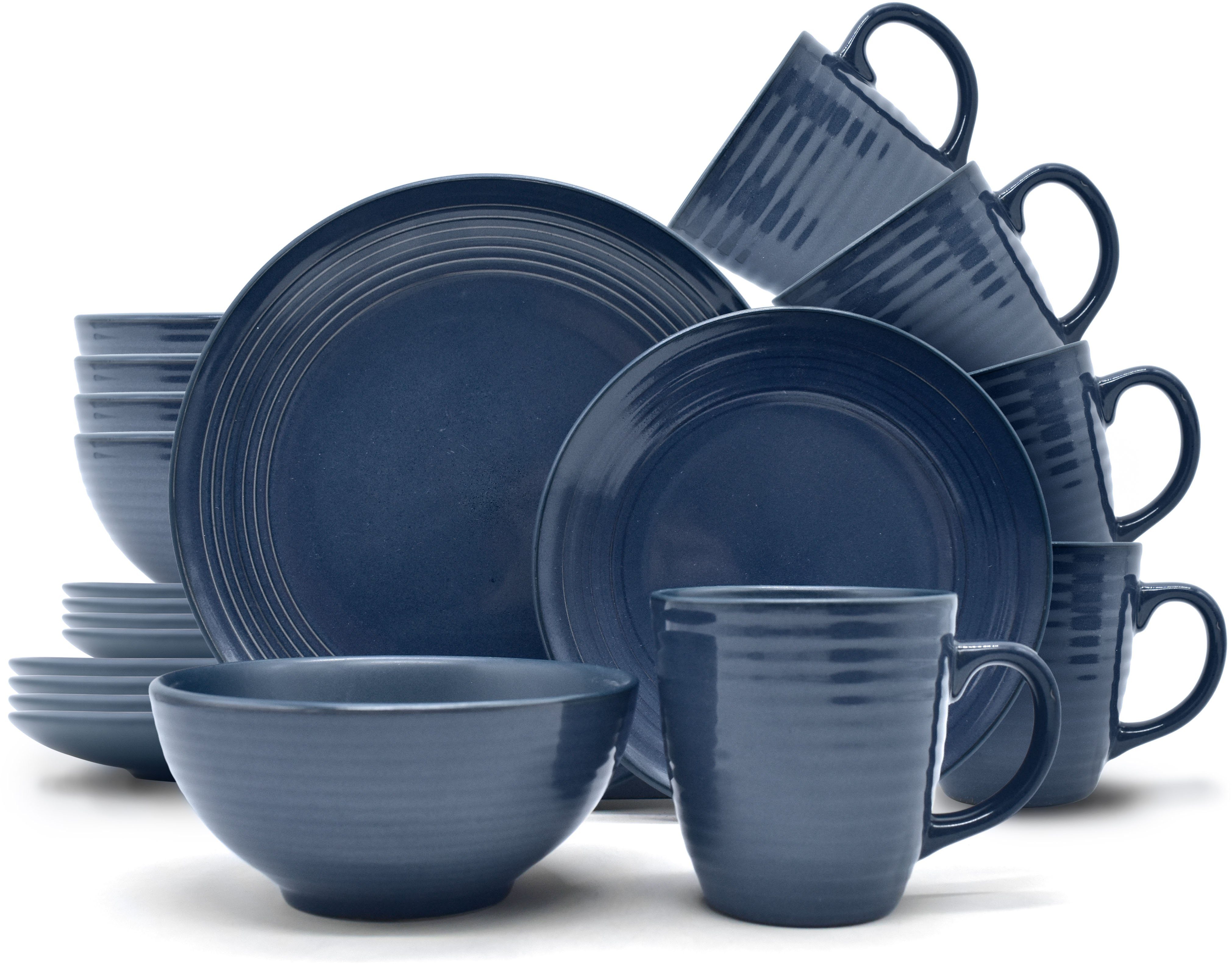 ECHTWERK Kombiservice Alicia Modern-Design (16-tlg), 4 Personen, Steingut