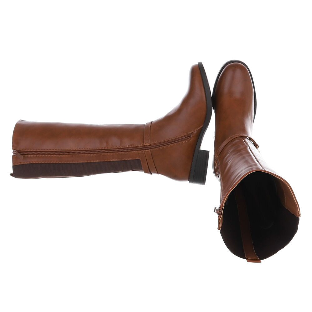 Ital-Design Klassische kniehohe Stiefel für Damen mit modischer Schnalle St günstig online kaufen