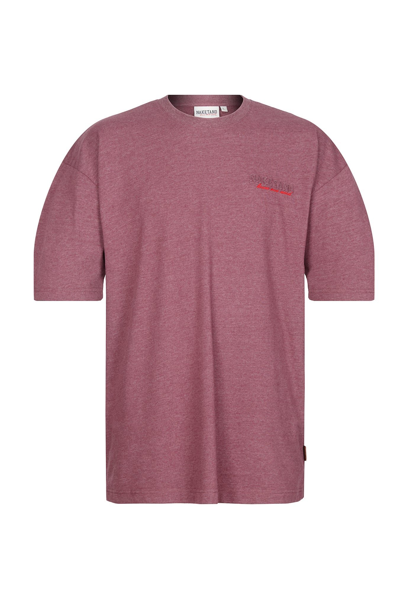 naketano T-Shirt Oversize Baumwolle Rundhals Kurzarm Streetwear Basic Sommershirt (1-tlg) weich, bequem, casual, vegan, meliert, lockerer Schnitt, Alltag