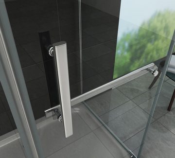 Home Systeme Fünfeckdusche PANDORA Duschkabine Dusche Duschwand Duschabtrennung Duschtür Glas, BxT: 100x100 cm