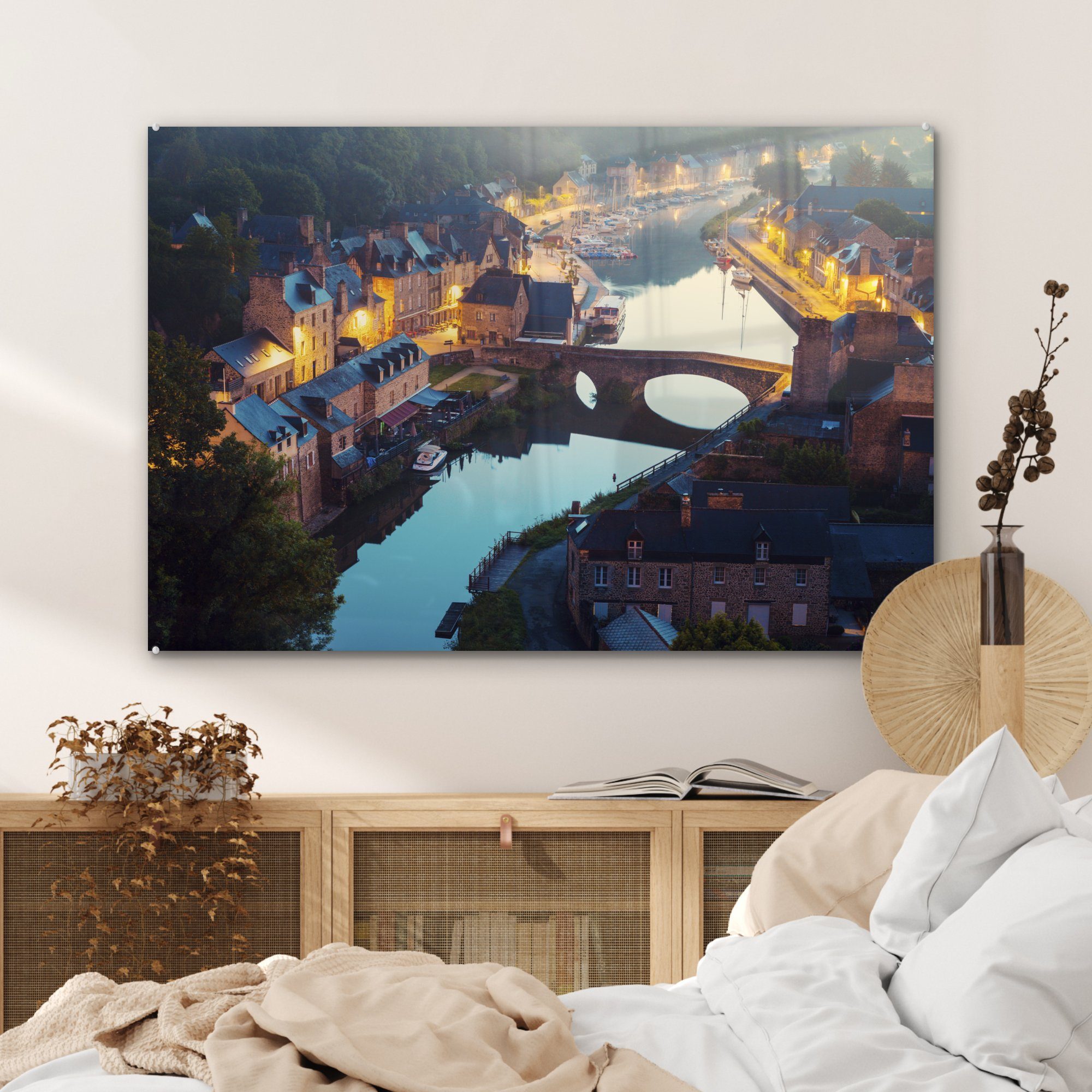 & St), (1 Acrylglasbild Acrylglasbilder Fluss Schlafzimmer Wohnzimmer der in MuchoWow Bretagne,