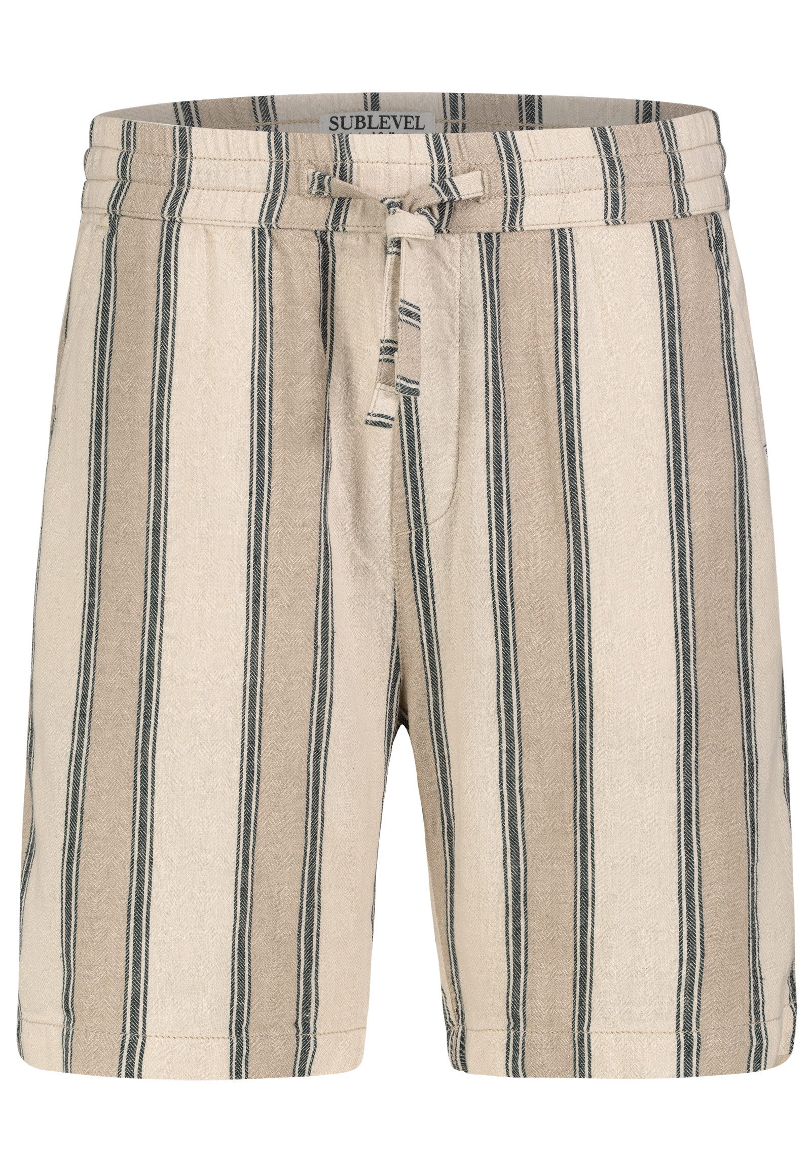 SUBLEVEL Chinoshorts Gestreiftes Design mit Gesäßtasche Striped Bermuda günstig online kaufen