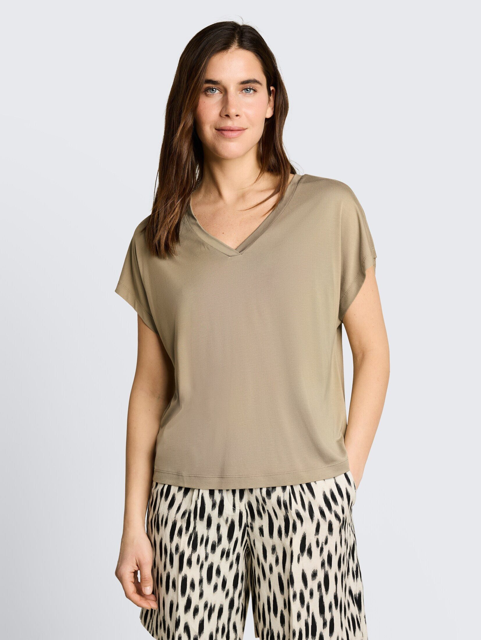 TOM TAILOR T-Shirt T-Shirt T-Shirt mit V-Ausschnitt