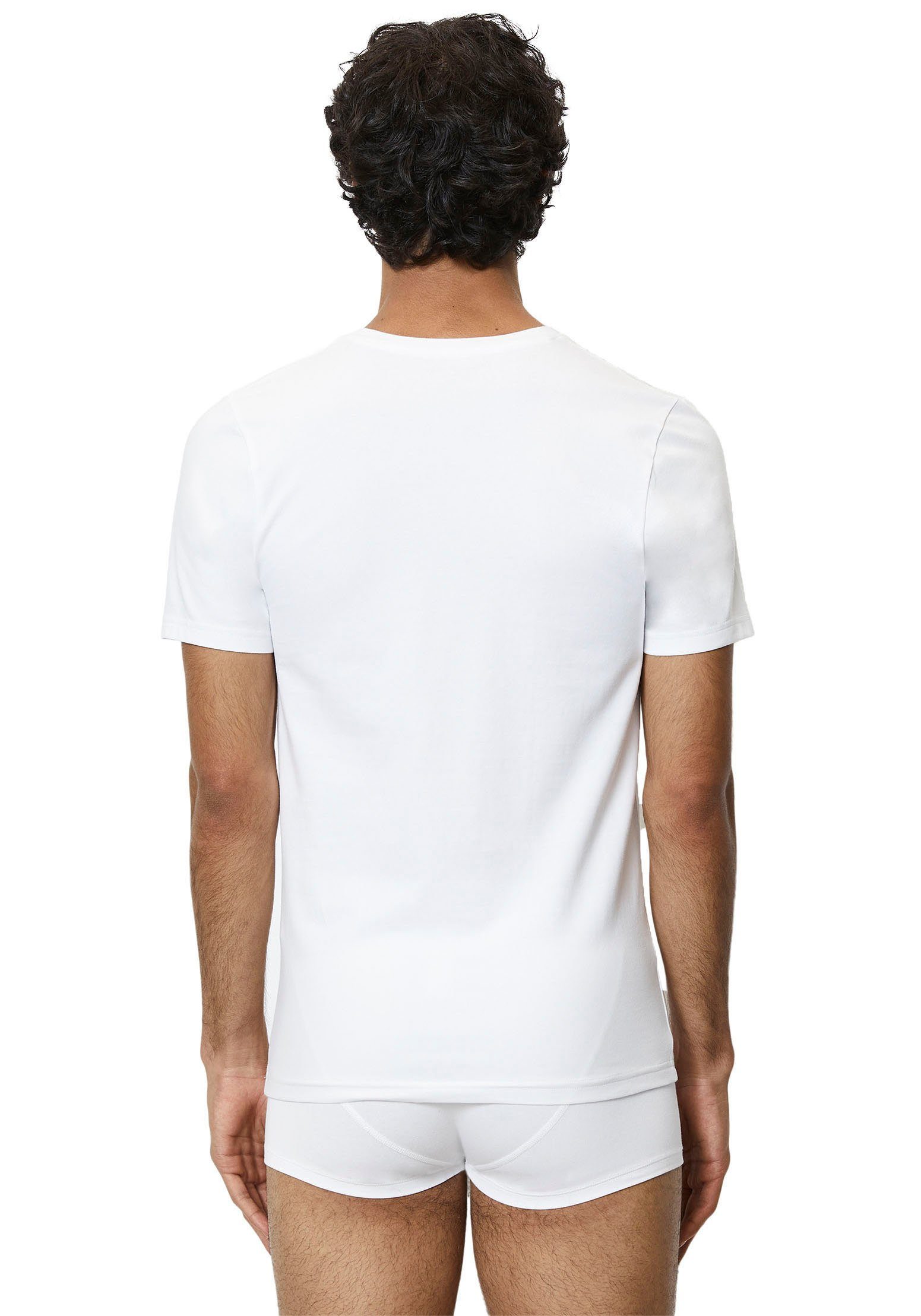 T-Shirt 3-tlg) Marc Weiß (Packung, O'Polo