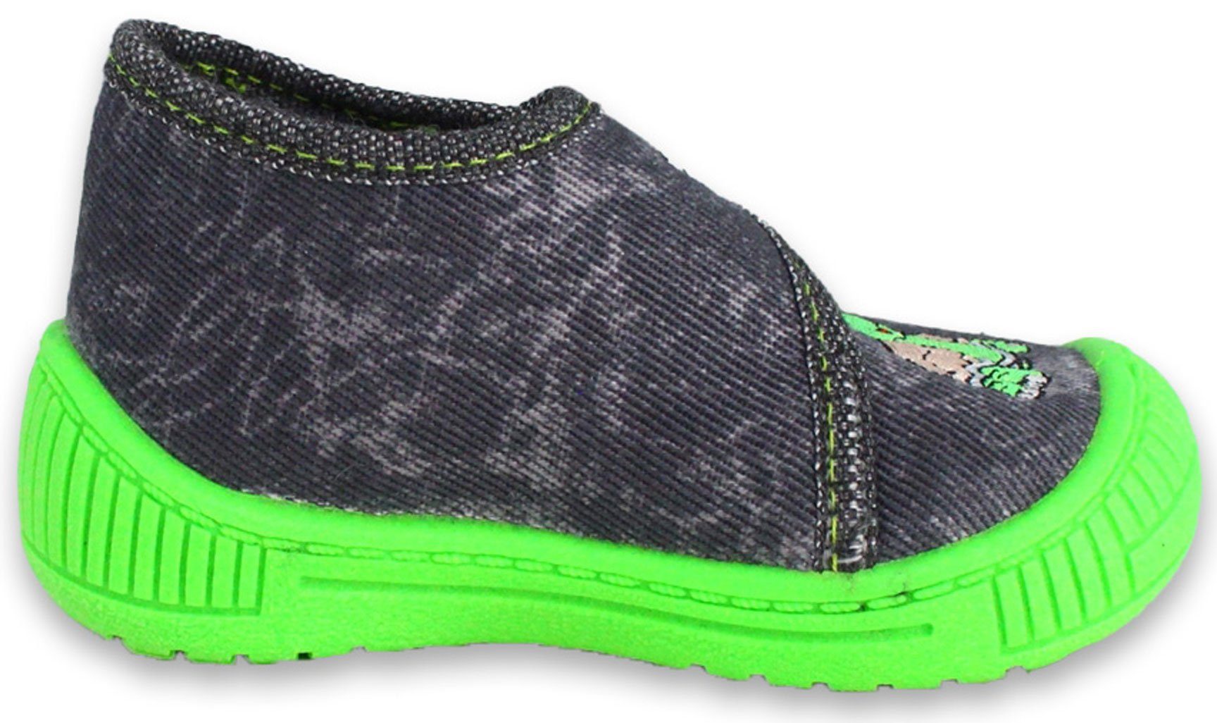 Beck Kleinkind Hausschuh Turtle Hausschuh (Leder-Decksohle, atmungsaktive Materialien) mit Klettverschluß, rutschfeste Laufsohle