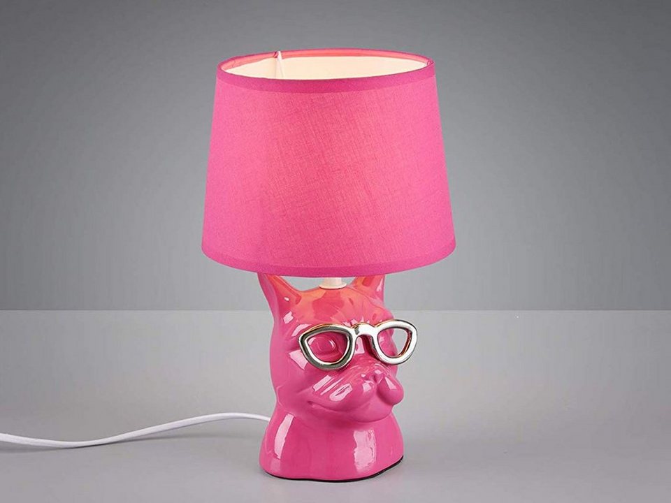 Keramik Tischleuchte Designerleuchte Tischlampe Nachtlampe Keramikleuchte Rosa