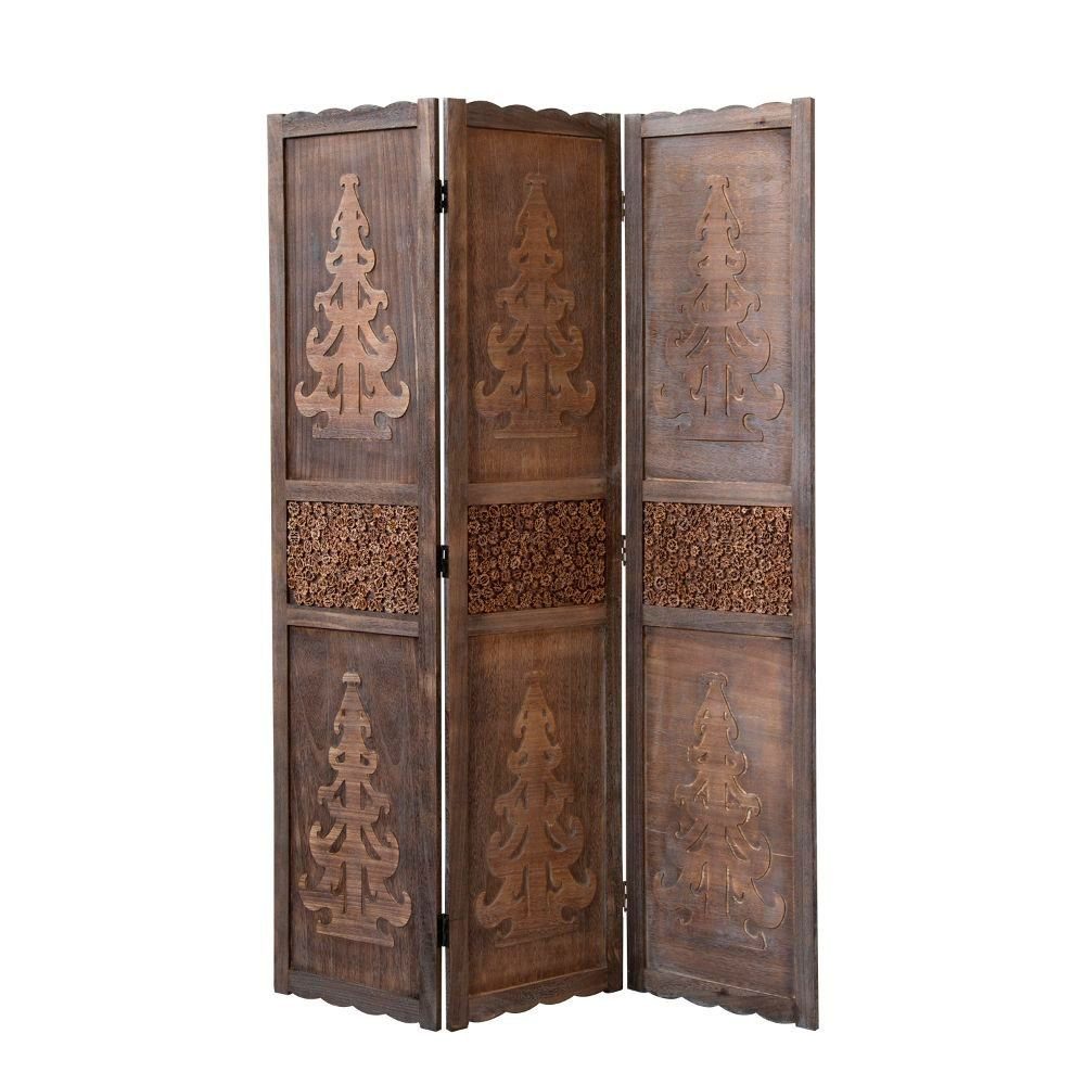 Homestyle4u Paravent »3 fach Raumteiler Holz Trennwand spanische Wand
