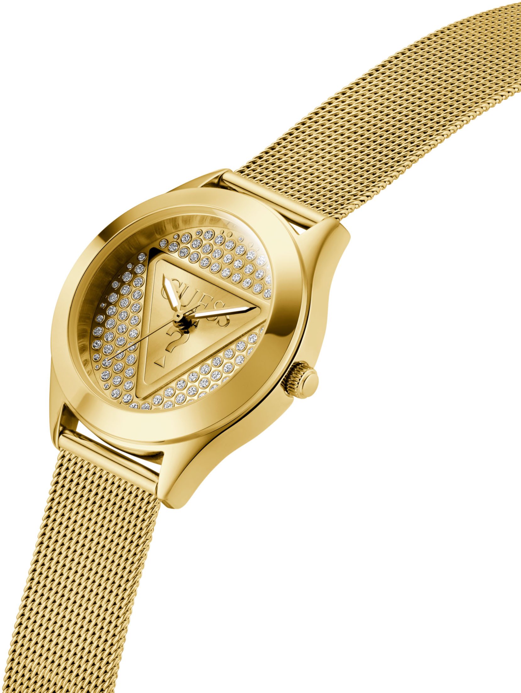 Guess Quarzuhr GLITZ PLAQUE GW0835L2, Armbanduhr, Damenuhr, Edelstahlarmban günstig online kaufen