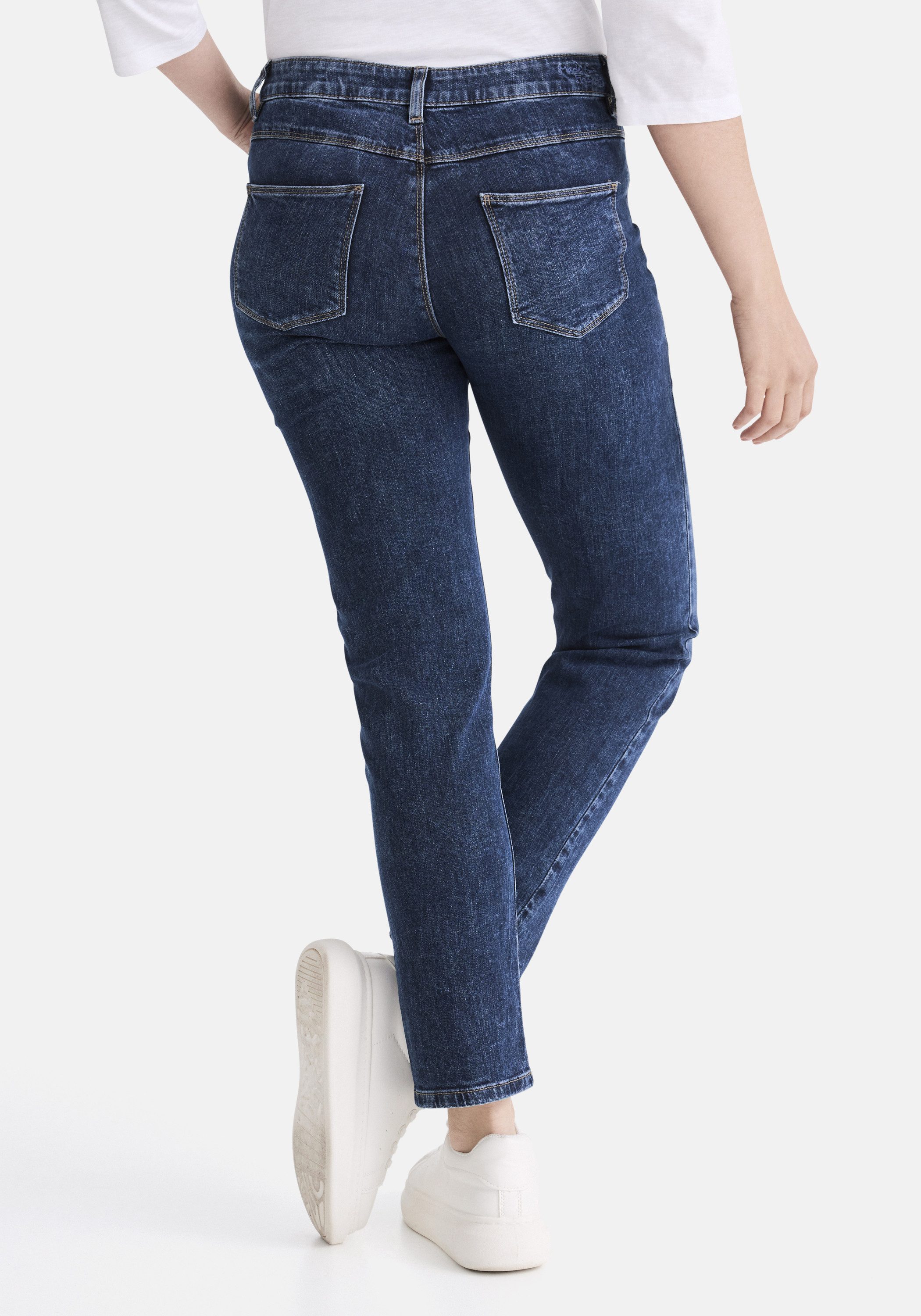 STOOKER WOMEN 5-Pocket-Jeans Zermatt Denim Indigo Straight Fit Jeans Straight Fit Casual Clean Wash Denim Jeans für Damen