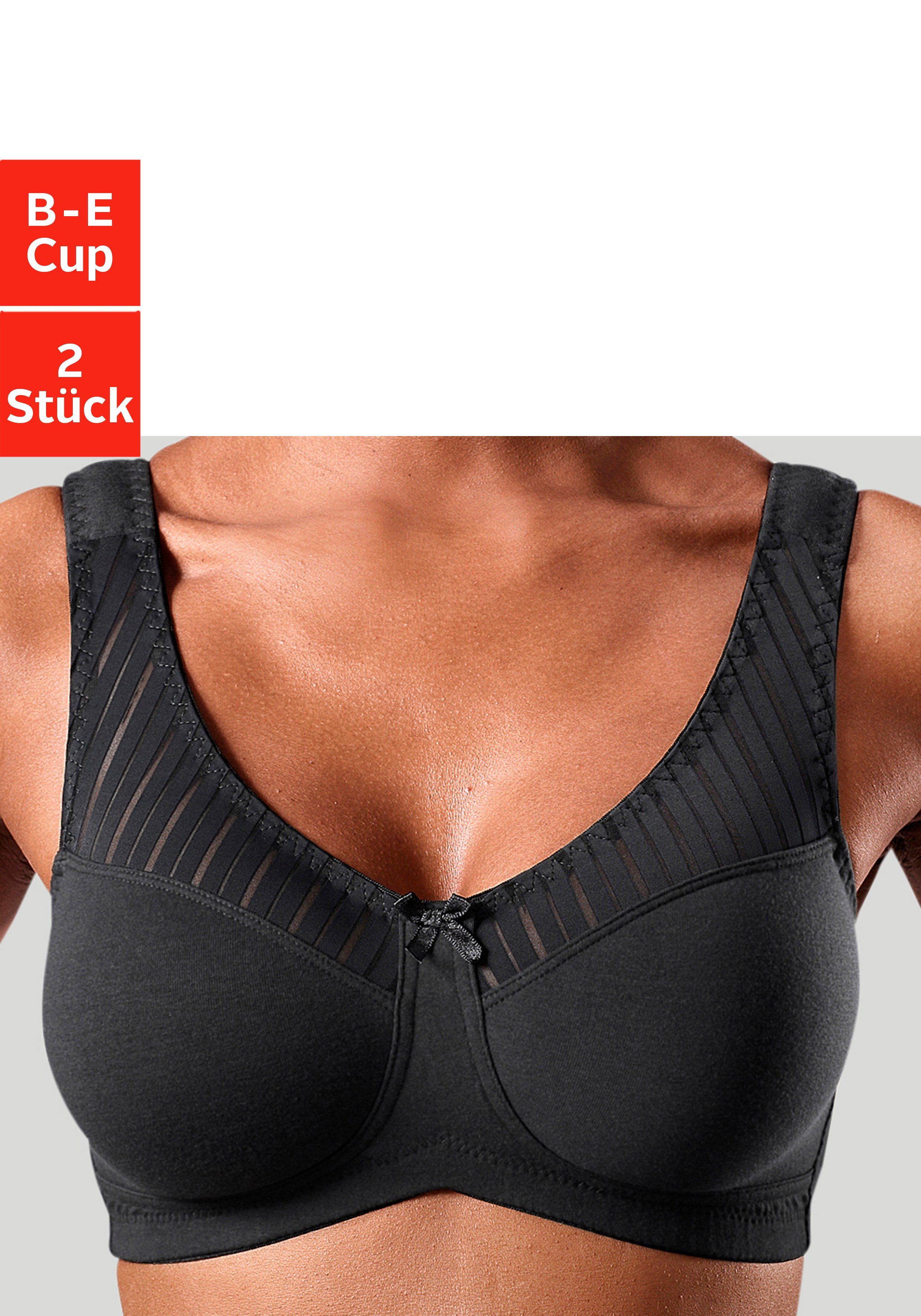 Nuance by Lascana Soft-BH (Packung, 2 Stück) ohne Bügel, Baumwoll-Qualität – auch ideal für große Größen