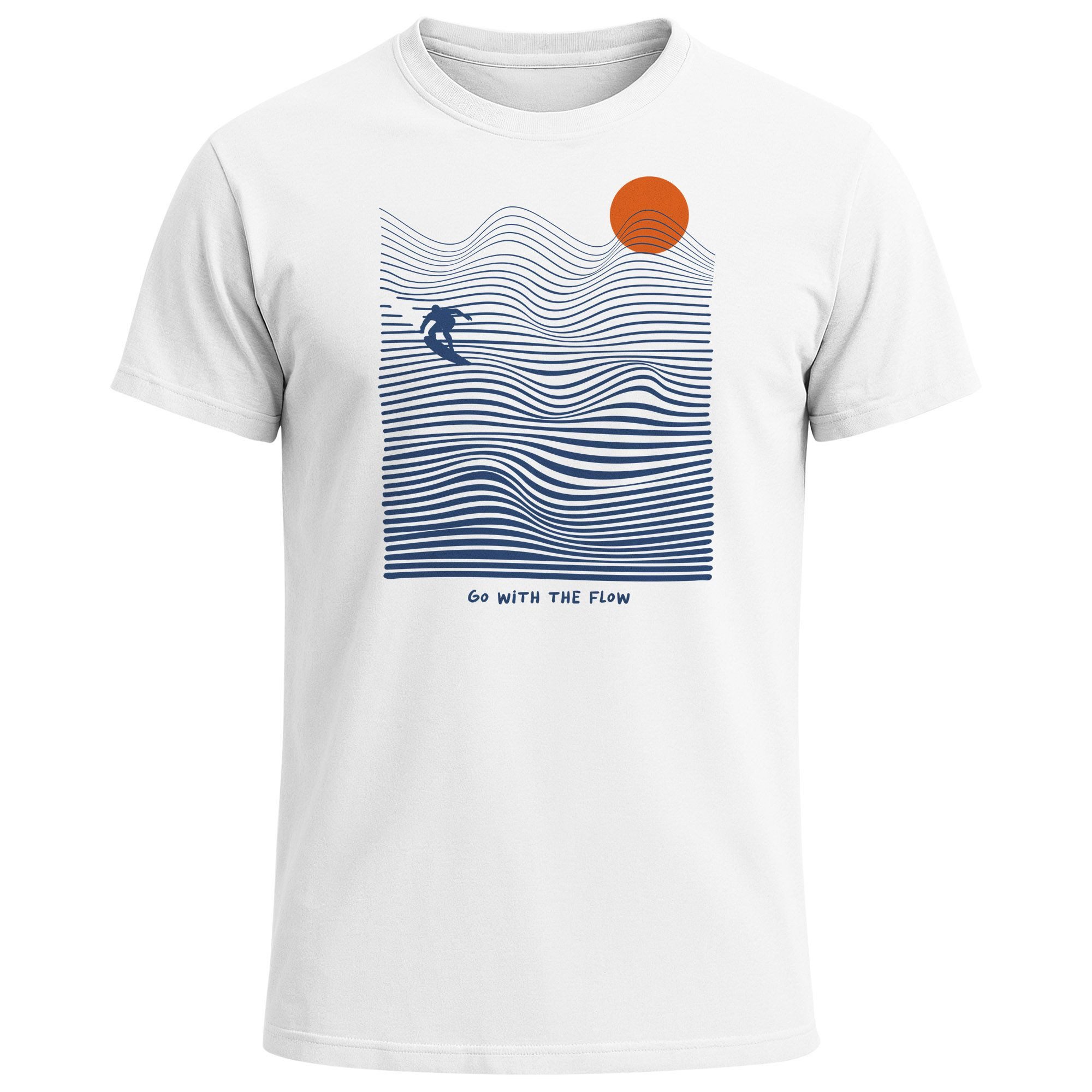 Neverless Print-Shirt Herren T-Shirt Surfshirt mit Wellenlinien, Sonne & Su günstig online kaufen