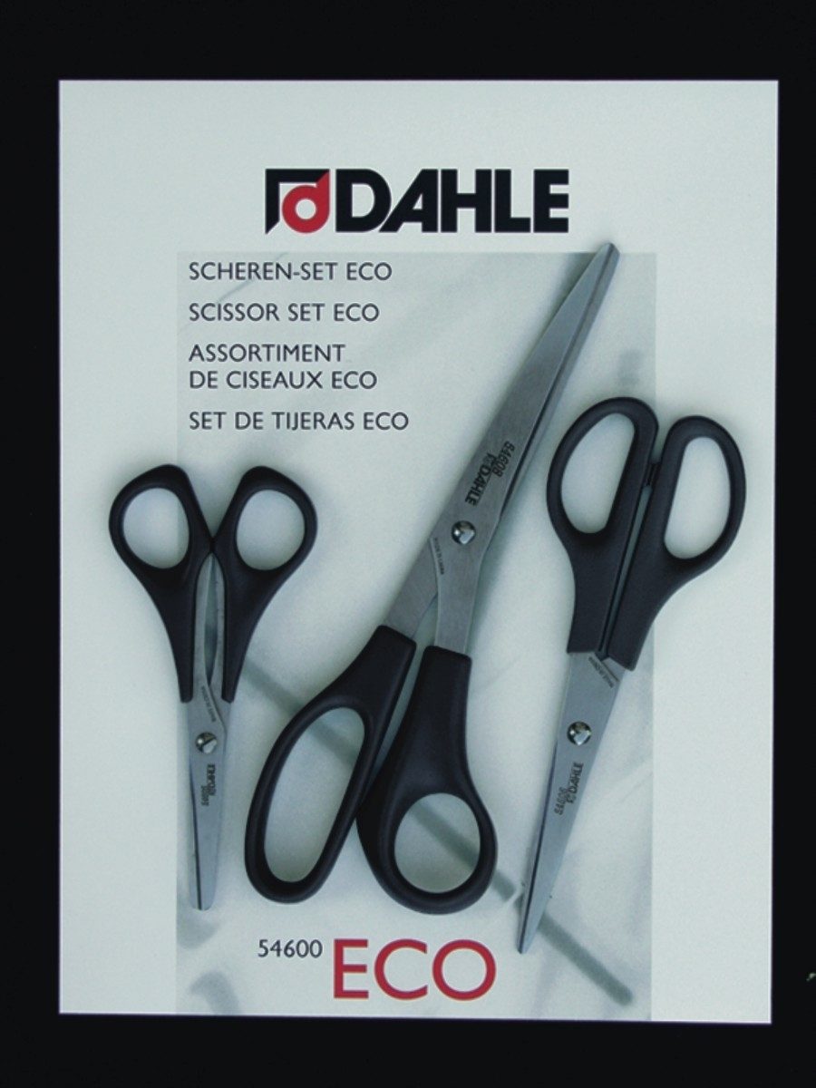 DAHLE Papierscheren Scheren-Set 13/16/21cm schwarz Packung mit 5 Stück