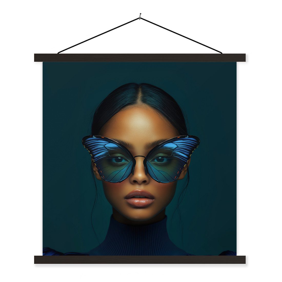 MuchoWow Poster Frau - Schmetterling - günstig online kaufen