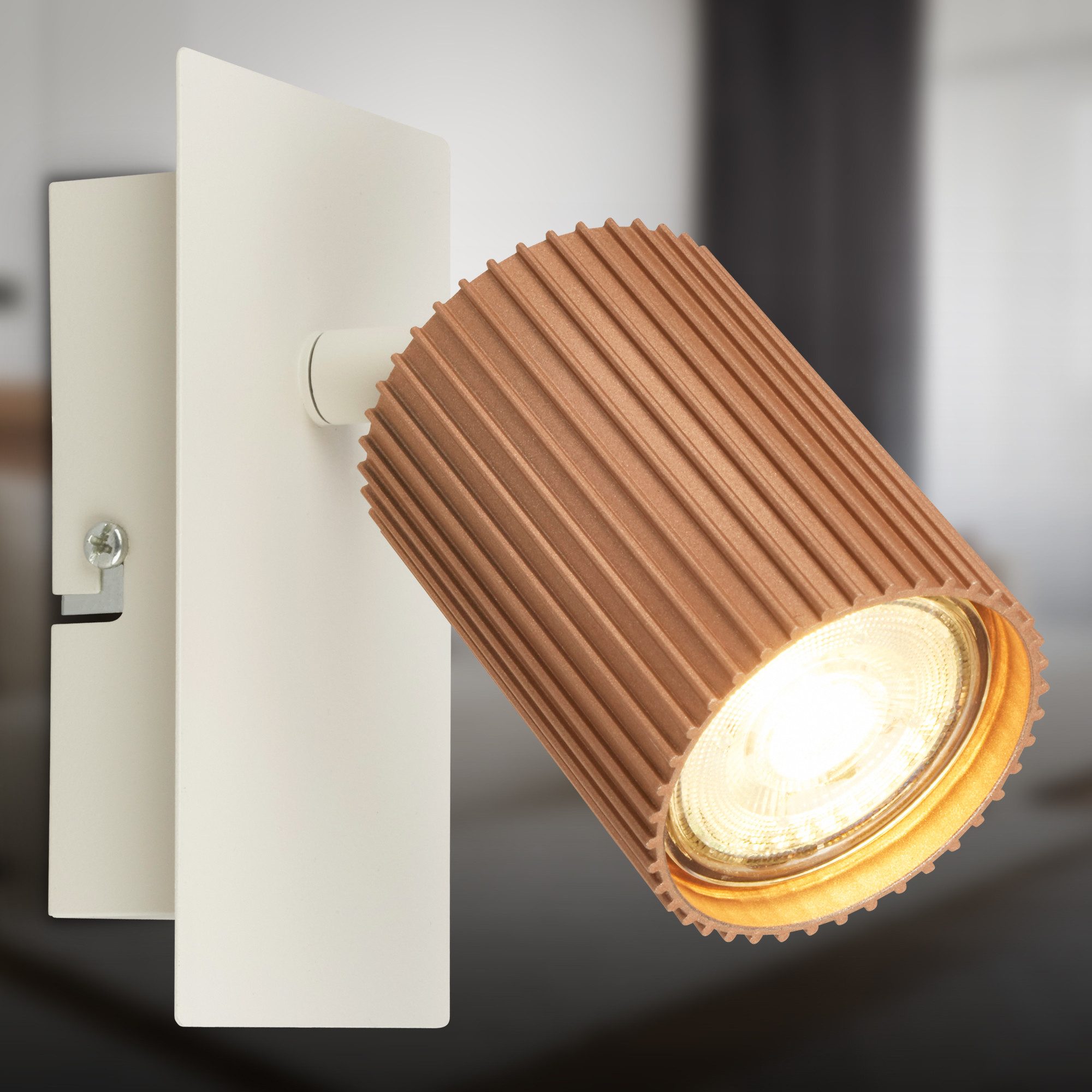 Briloner Leuchten LED Deckenspot Deckenleuchte Wandleuchte schwenkbar GU10 Deckenlampe Wohnzimmer Flur, 1-flammig, ohne Leuchtmittel, Abhängig vom Leuchtmittel, Schwarz, Beige, Coffee-Warmgrey, Wohnzimmer, Flur, Büro