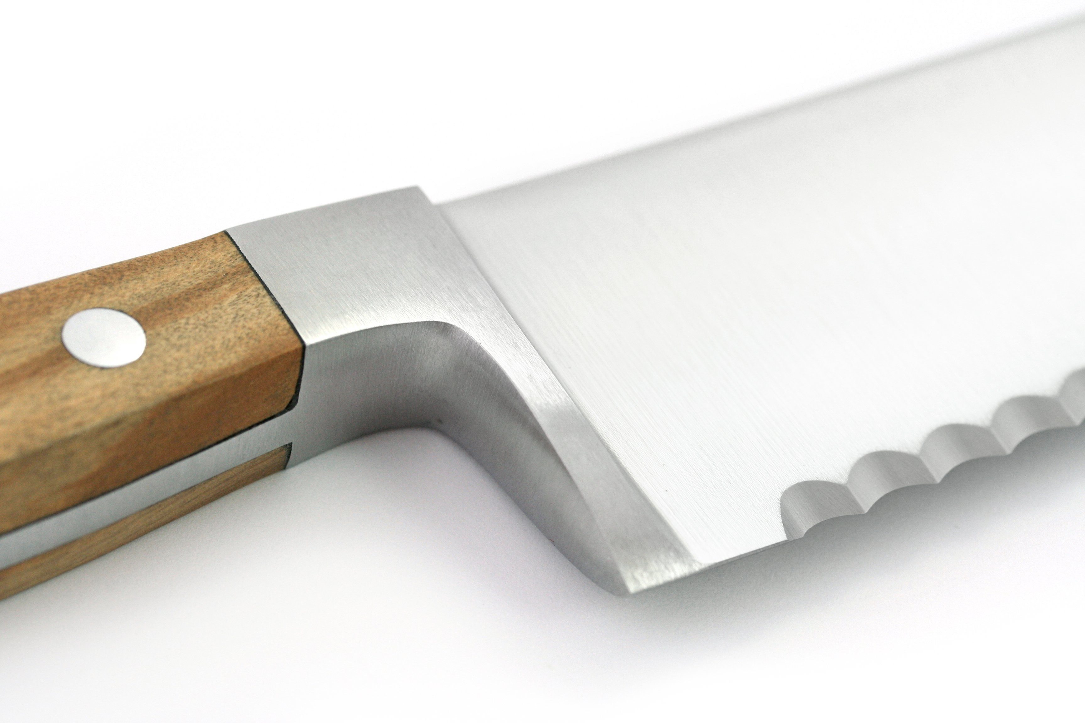 Walnuss, Welle - Solingen Brotmesser Messer beideseitig W430/21RL Alpha No. geschliffene Güde