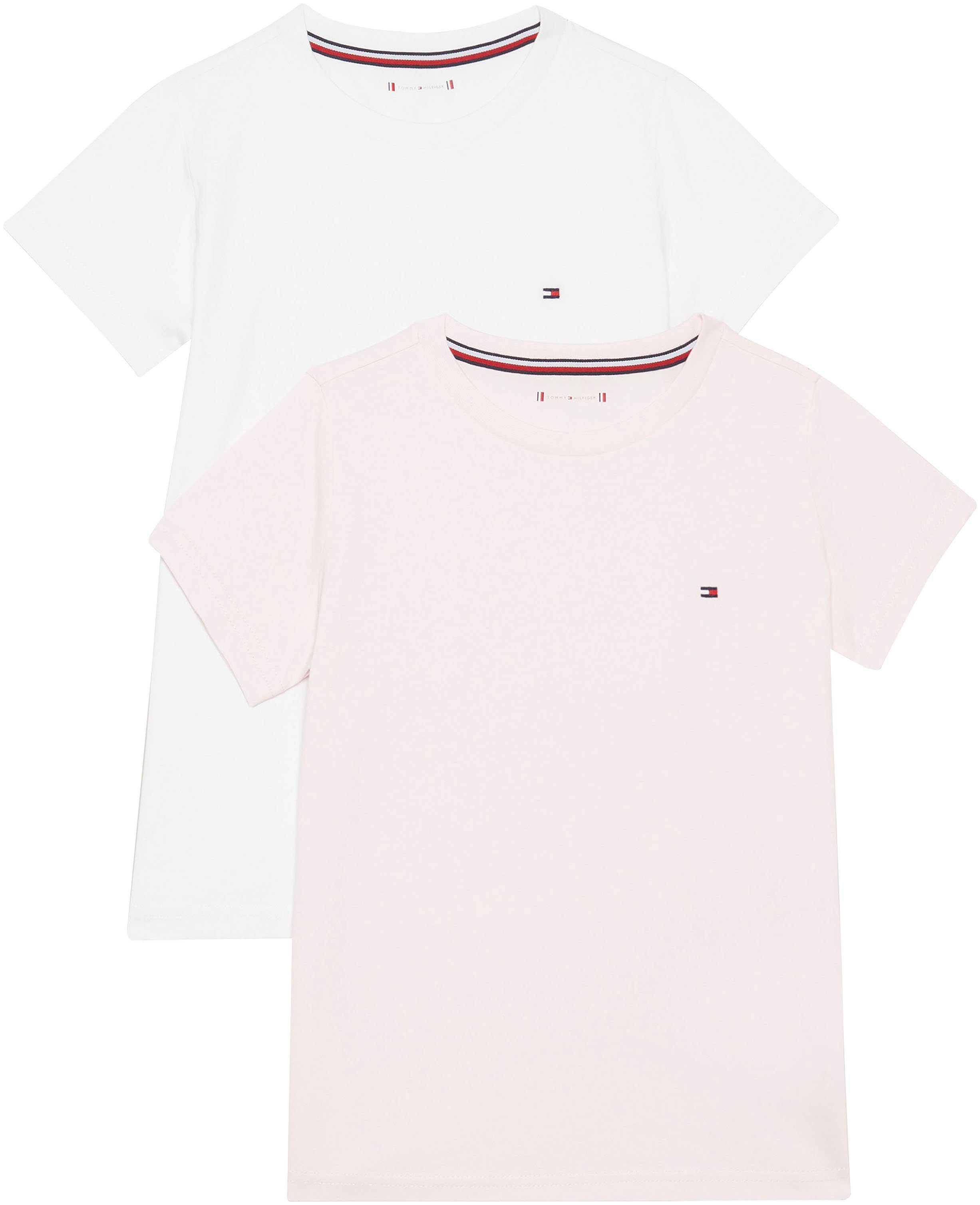 T-Shirt 2P CN TEE mit Stickerei und Rundhals im 2er-Pack