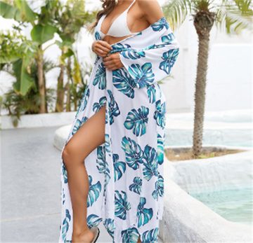 Wrathquake Strandkleid Sexy Strand-Bikini-Sonnenschutz-Abdeckung für Damen mit Blattmuster