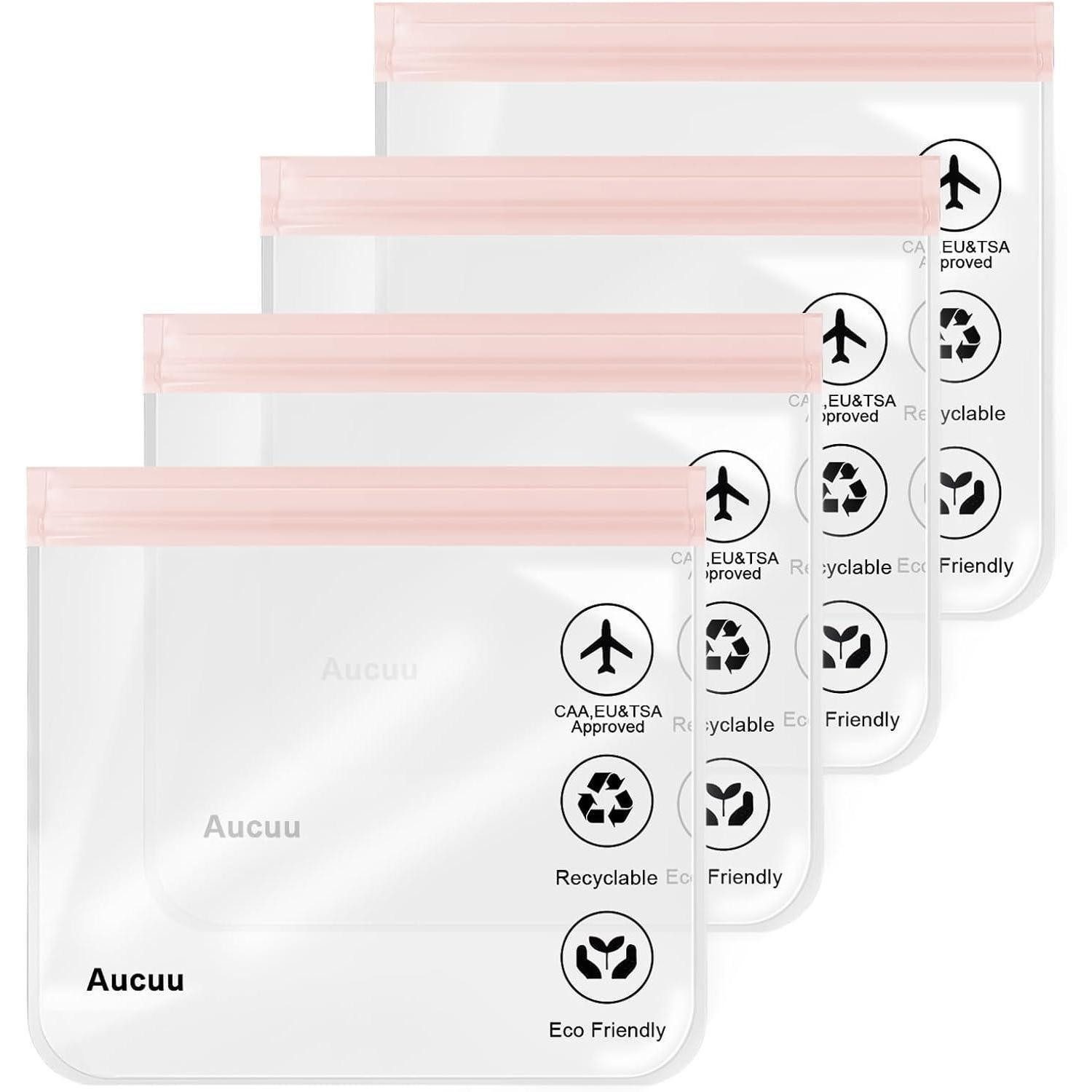 LuxusKollektion Liquidtasche Transparenter Reisebeutel 1L Kulturbeutel Flughafensicherheit 20x20cm