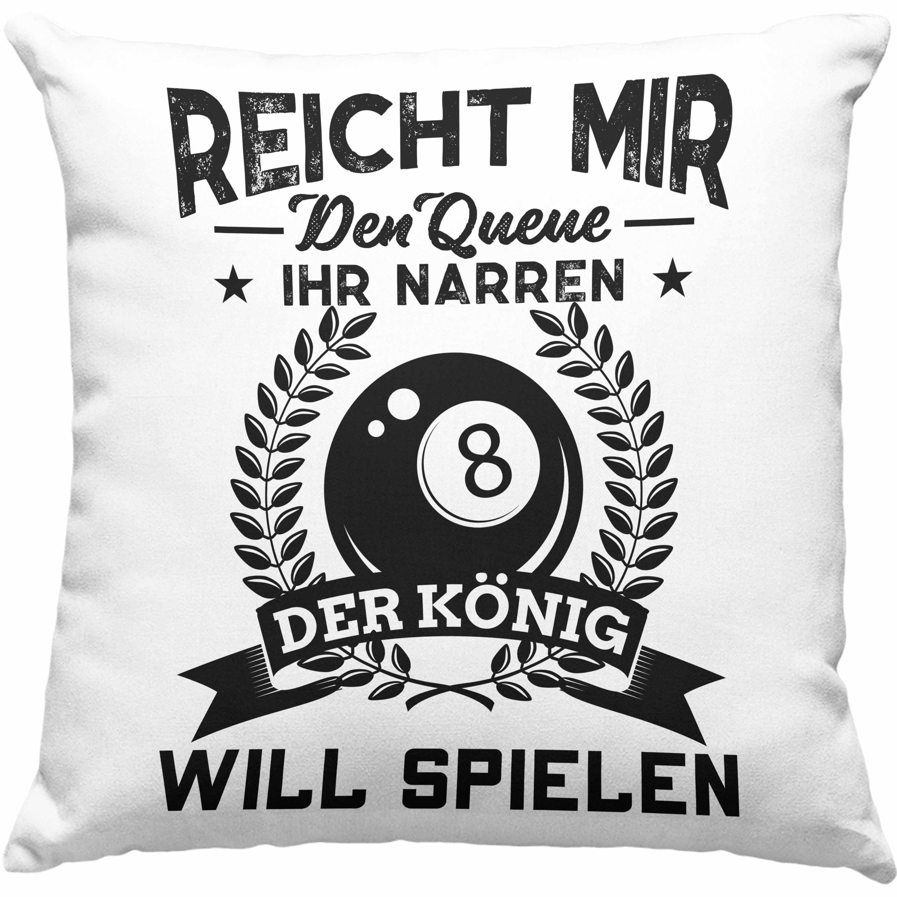 Trendation Dekokissen Trendation - Billard Kissen Geschenk Pool Spruch Geschenkidee Vater Opa Billard Profi Dekokissen mit Füllung 40x40 Blau